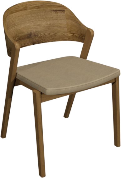 Vega Rustic Oak Ply Back Chair - Ivory Bonded Leather (Pair) by Bentley Designs | Style Our Home