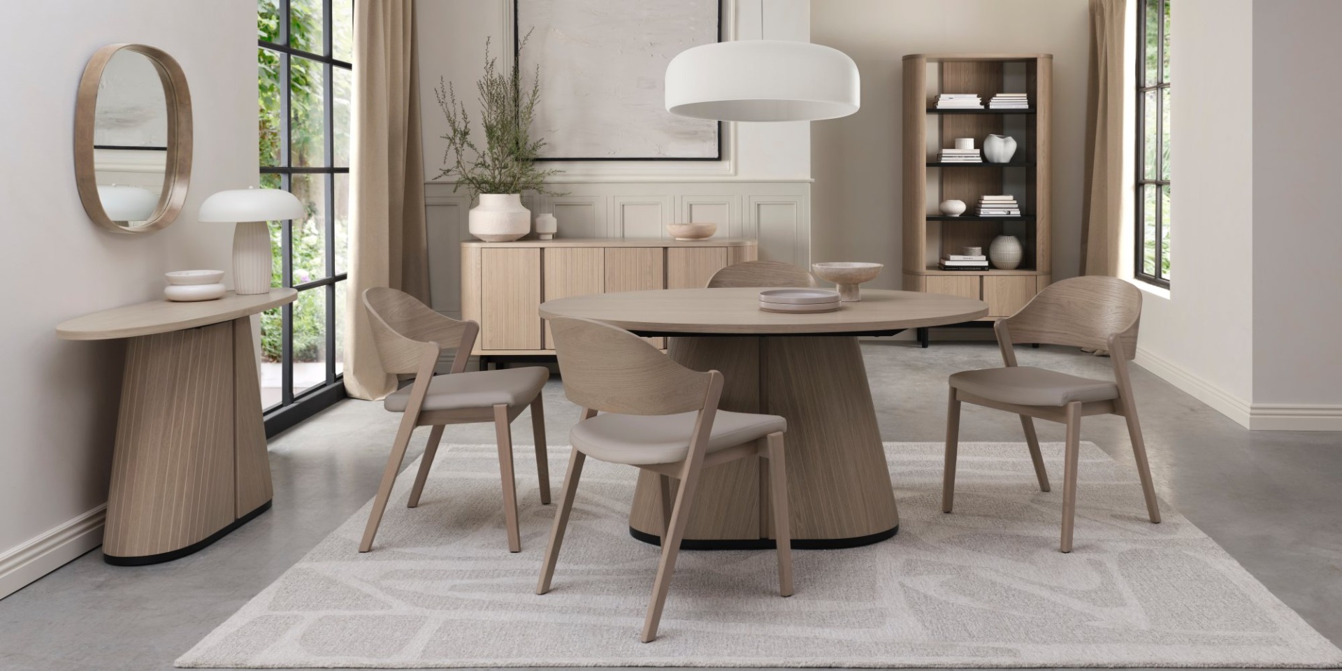 Vega Scandi Oak Ply Back Chair - Ivory Bonded Leather (Pair)by Bentle by Designs | Style Our Home