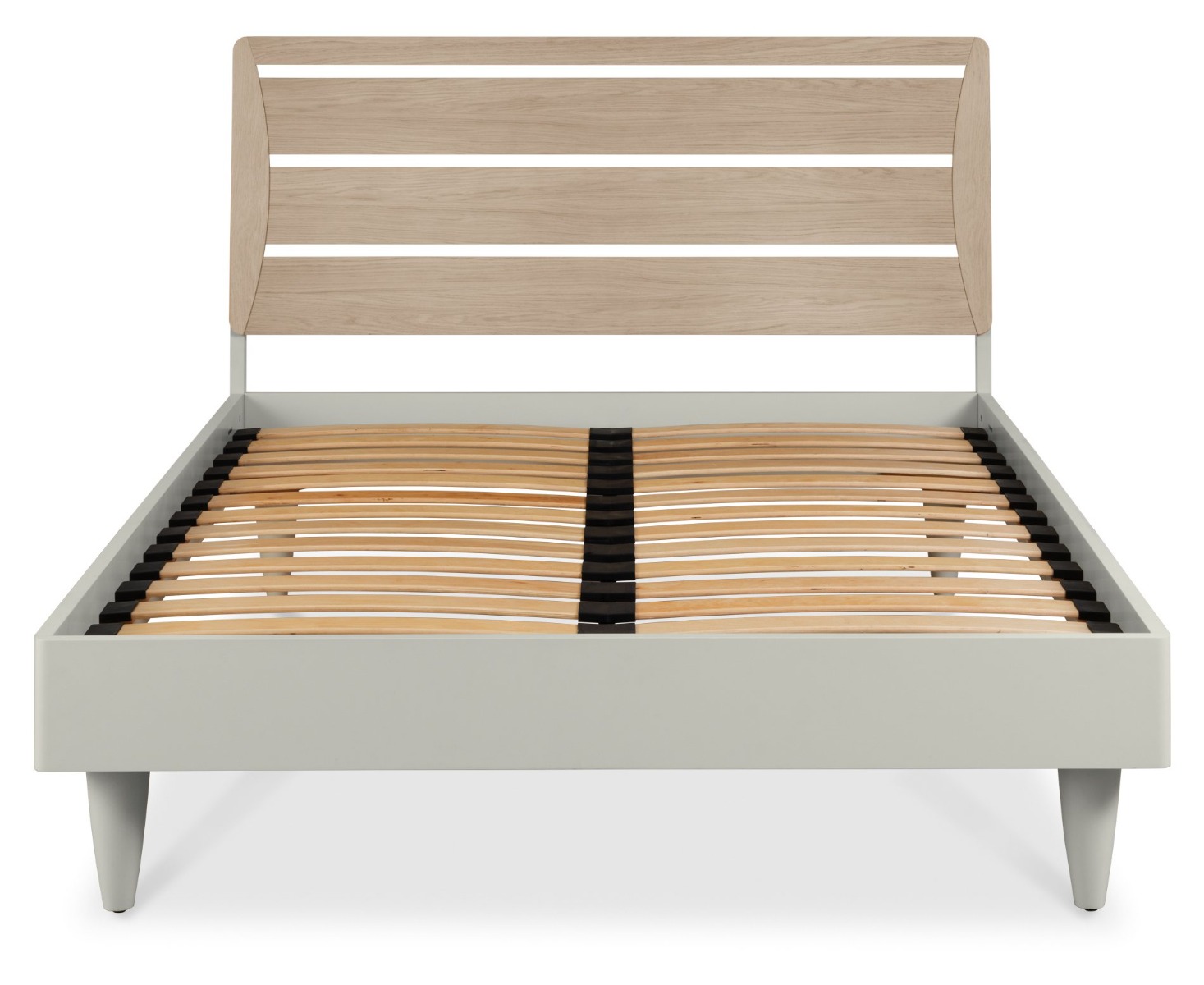 Larsen Scandi Oak & Soft Grey Slatted Bedstead Double 135cmby Bentley Designs | Style Our Home