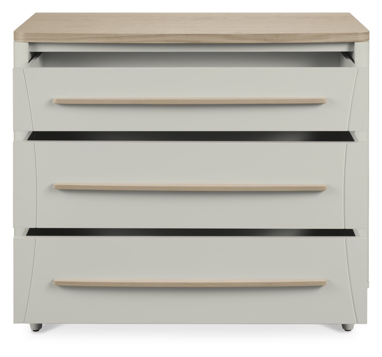 Larsen Scandi Oak & Soft Grey 3 Drawer Chestby Bentley Designs | Style Our Home