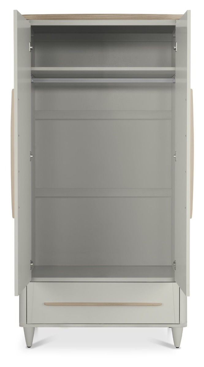 Larsen Scandi Oak & Soft Grey Double Wardrobeby Bentle by Designs | Style Our Home