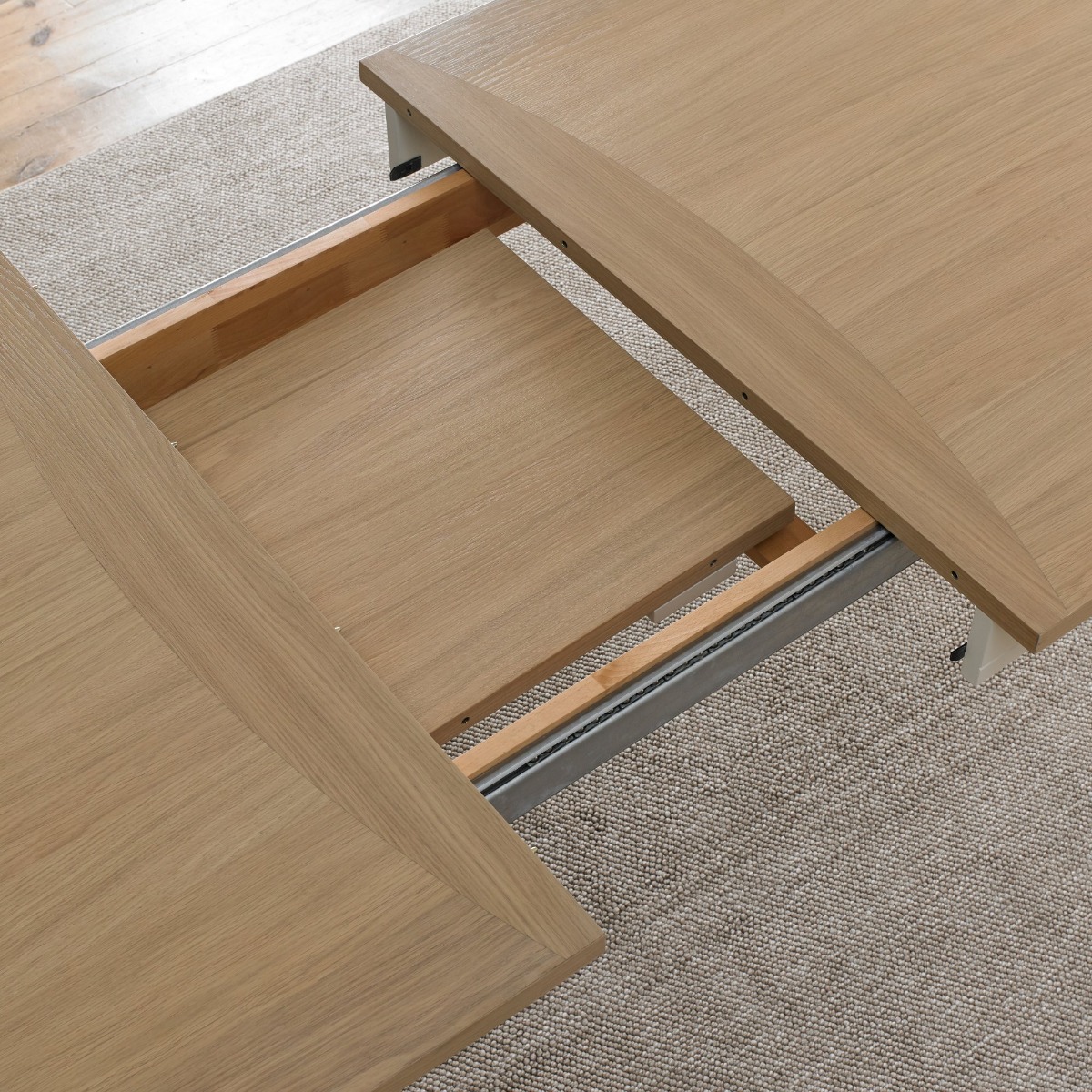 Larsen Scandi Oak & Soft Grey 4-6 Extension Dining Tableby Bentle by Designs | Style Our Home