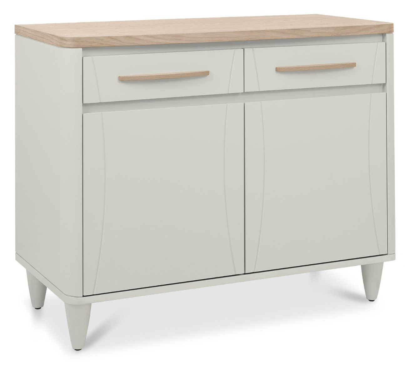 Larsen Scandi Oak & Soft Grey Narrow Sideboardby Bentle by Designs | Style Our Home