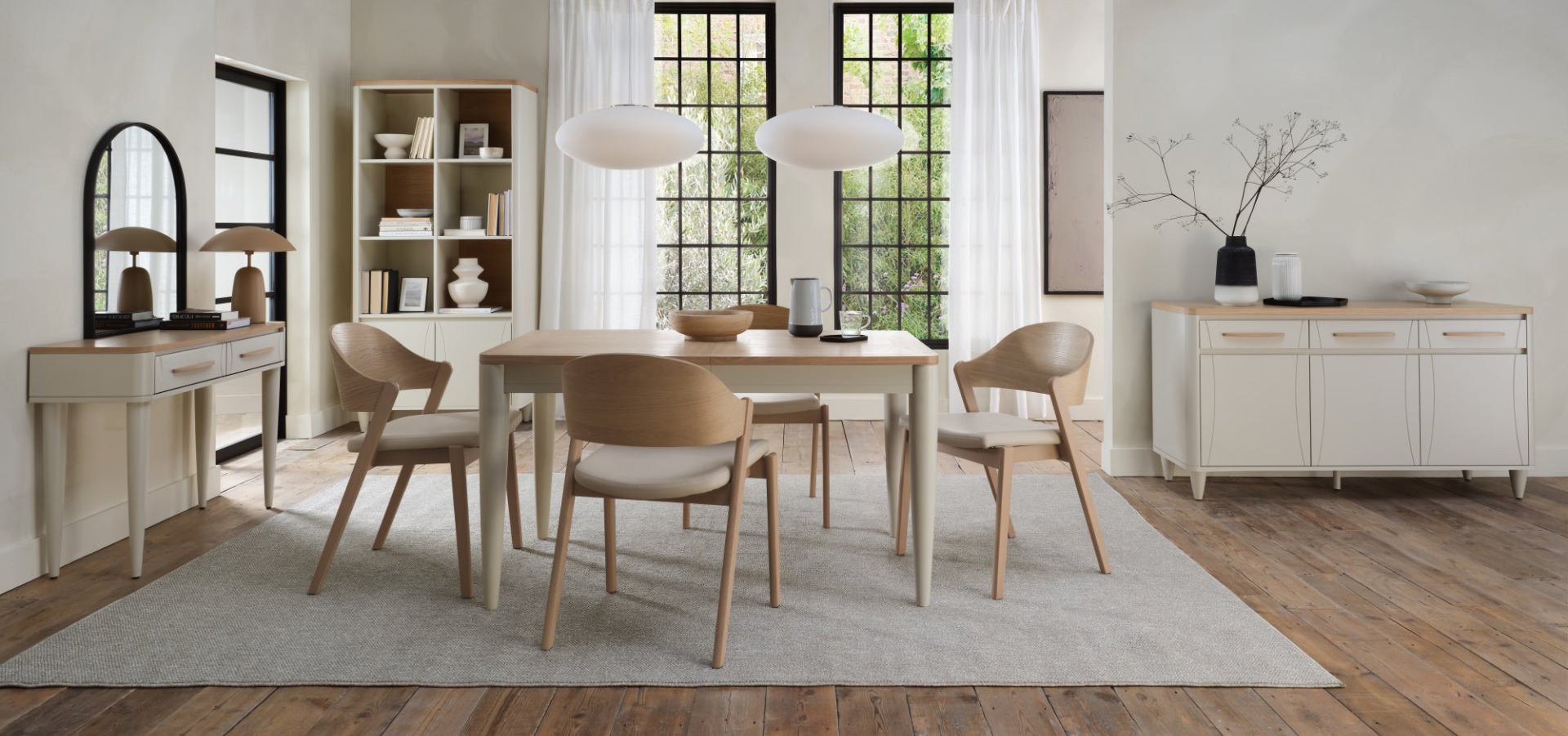 Larsen Scandi Oak & Soft Grey Display Unitby Bentle by Designs | Style Our Home