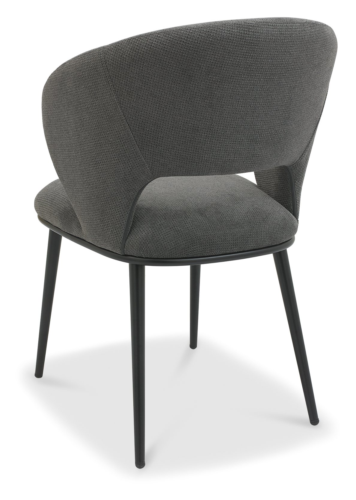 Luca - Grey Fabric Chair with Matt Black Legs (Pair) by Bentley Designs | Style Our Home