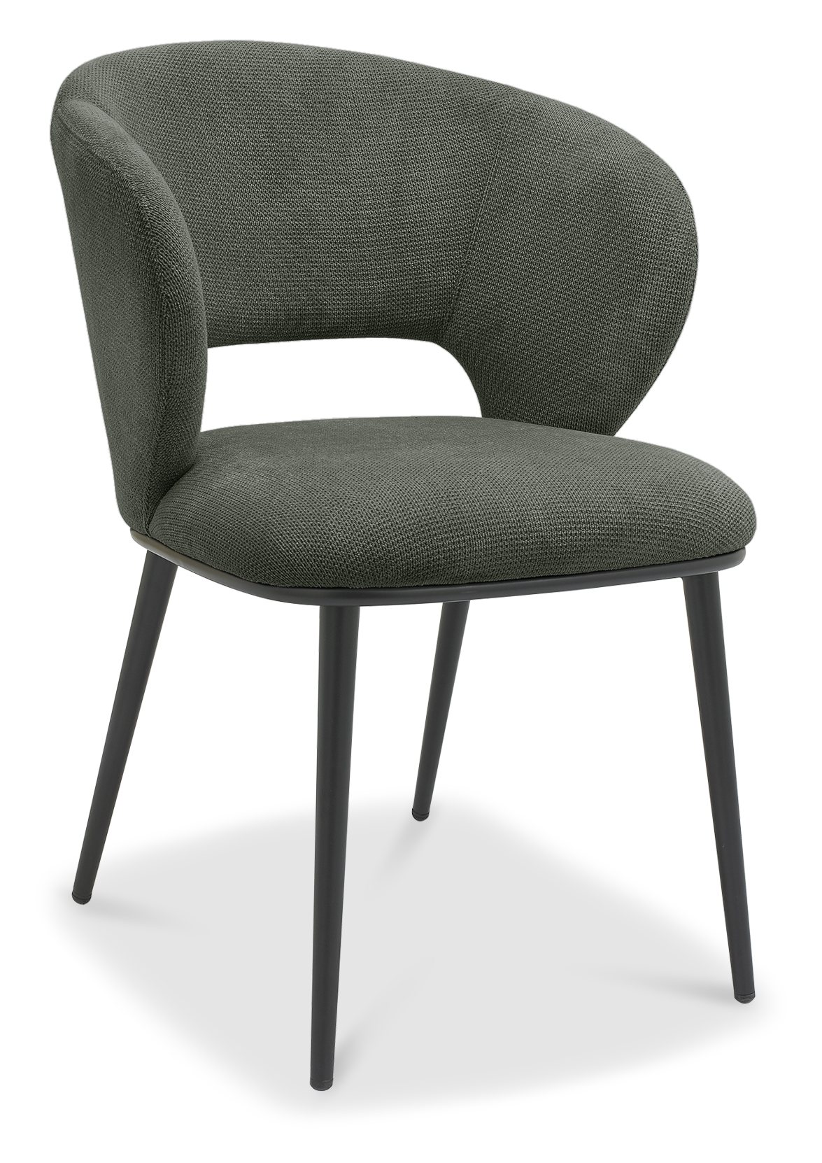 Luca - Green Fabric Chair with Matt Black Legs (Pair) by Bentley Designs | Style Our Home