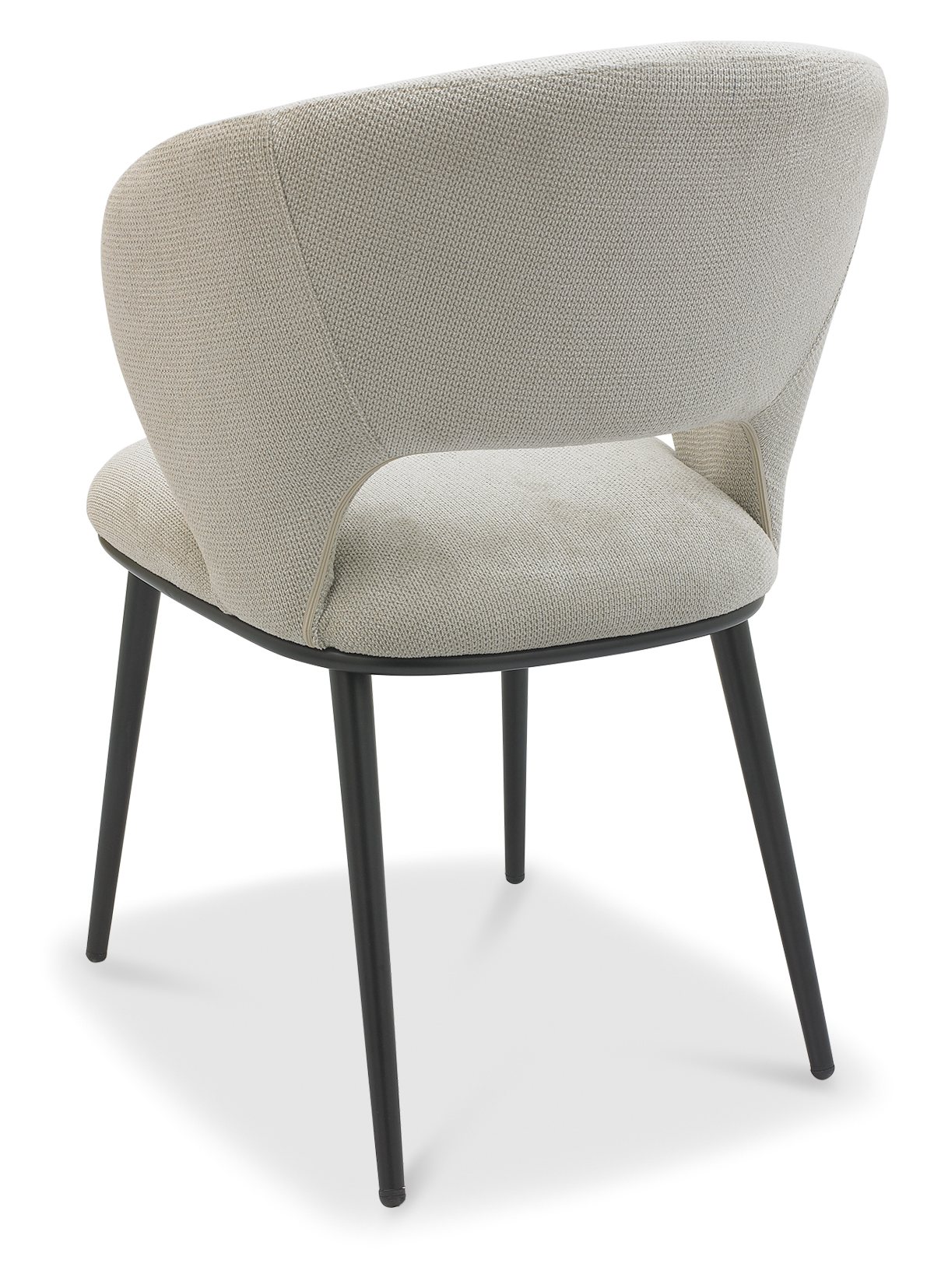 Luca - Beige Fabric Chair with Matt Black Legs (Pair) by Bentley Designs | Style Our Home