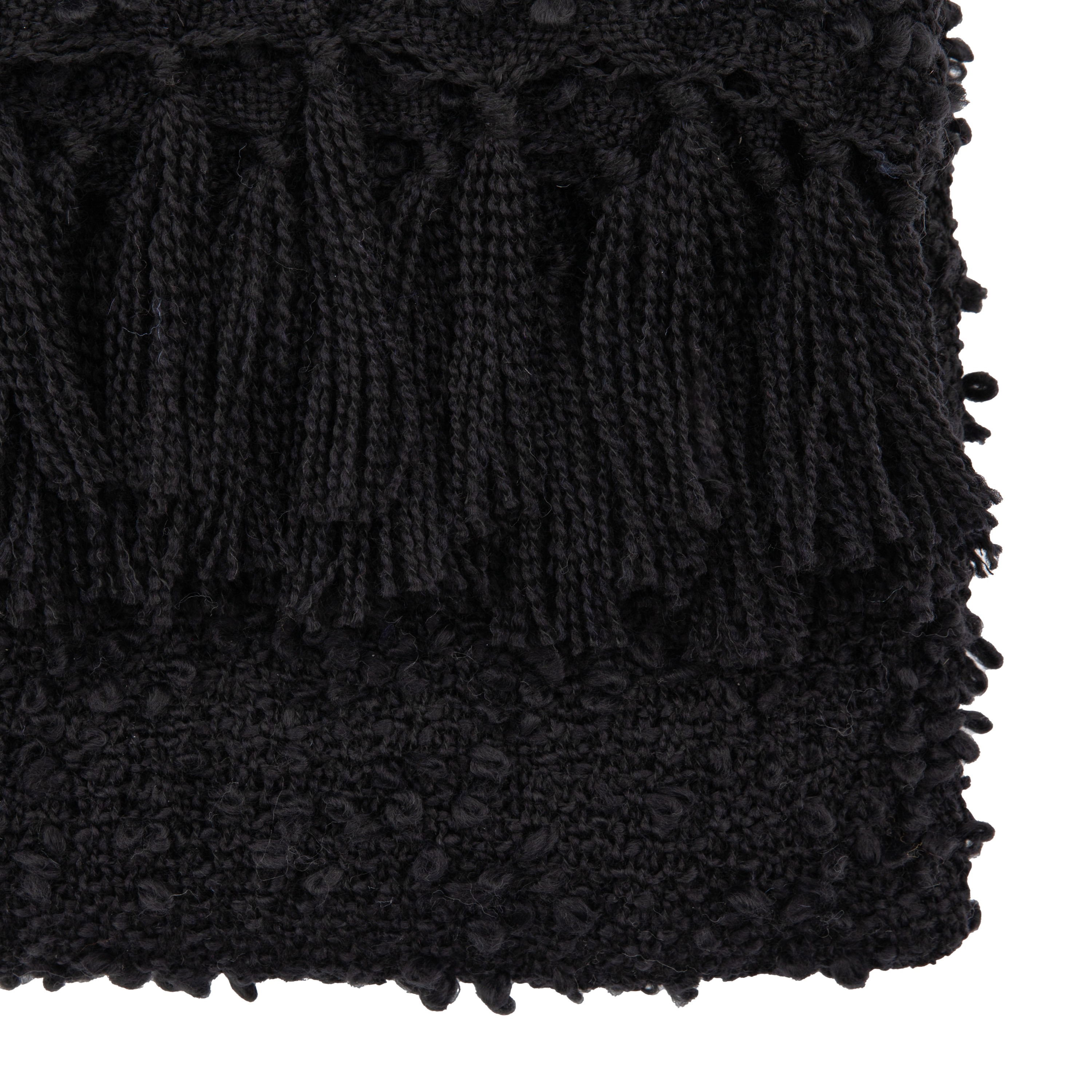 Bolognano Throw Black by Gallary Living | Style Our Home