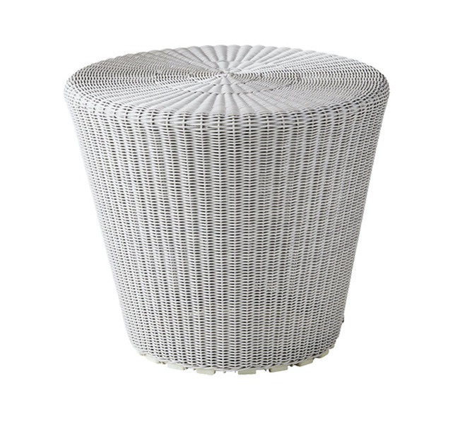 Kingston White Grey Side Table/Stool