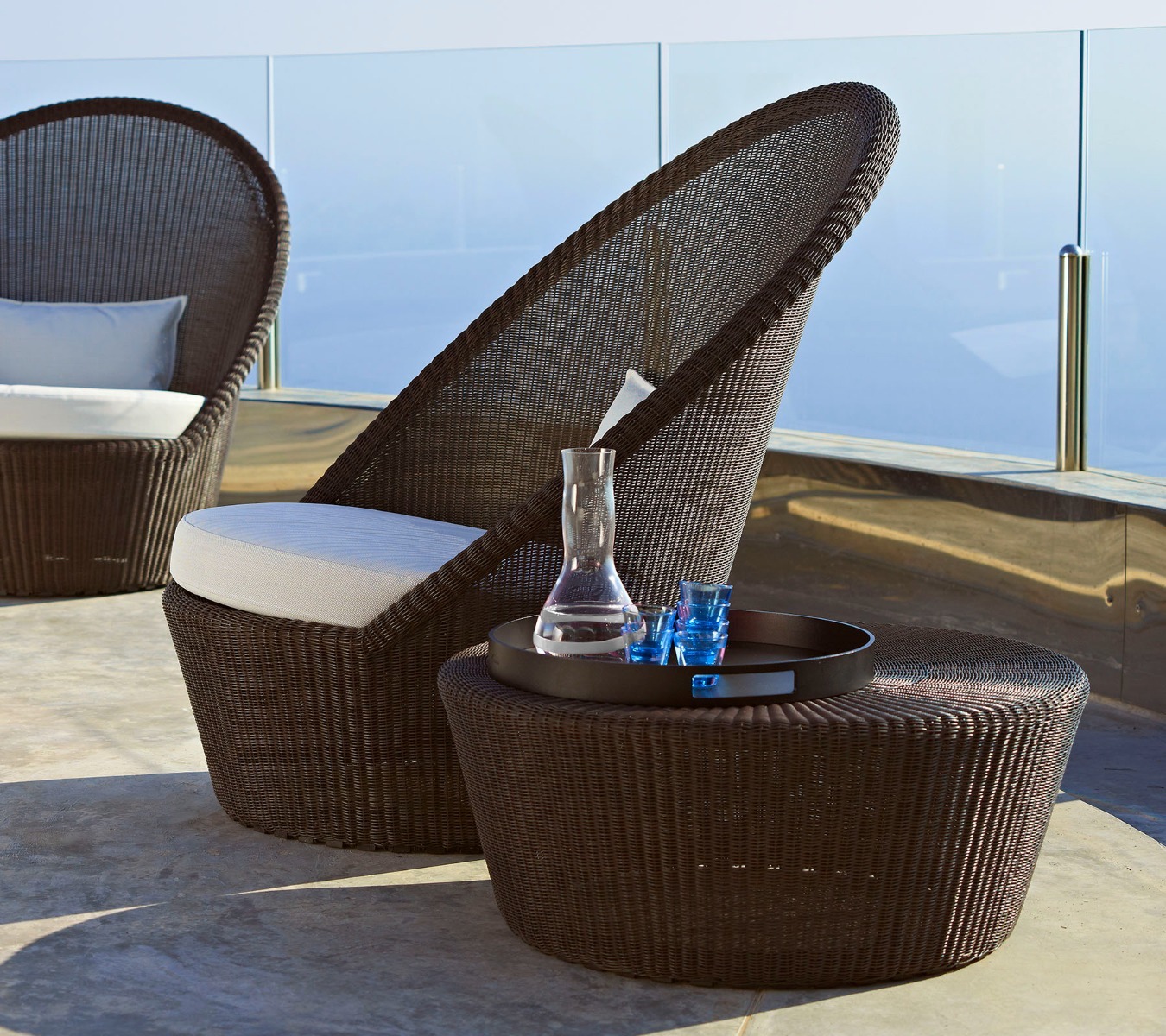 Kingston Large Mocca Footstool by Cane-line | Style Our Home 