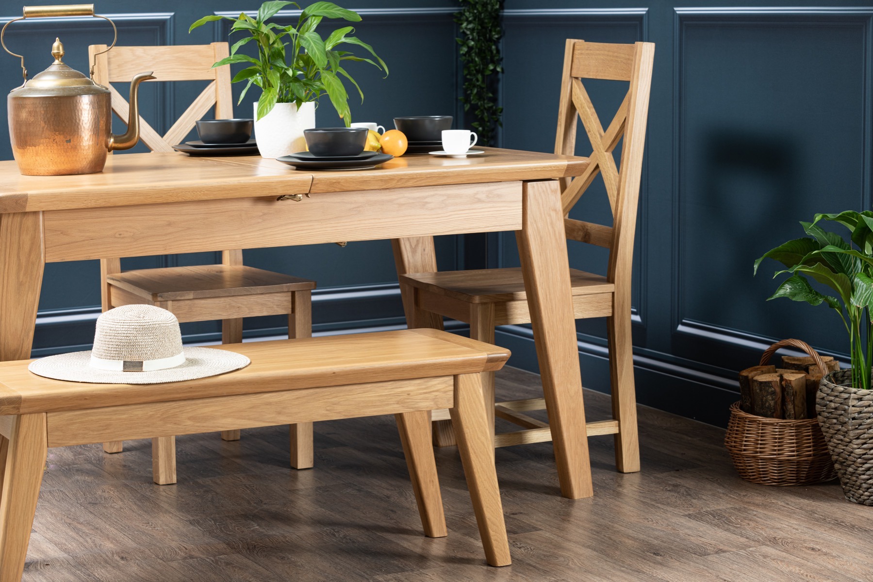 Wardley Oak Cross Back Dining Chair