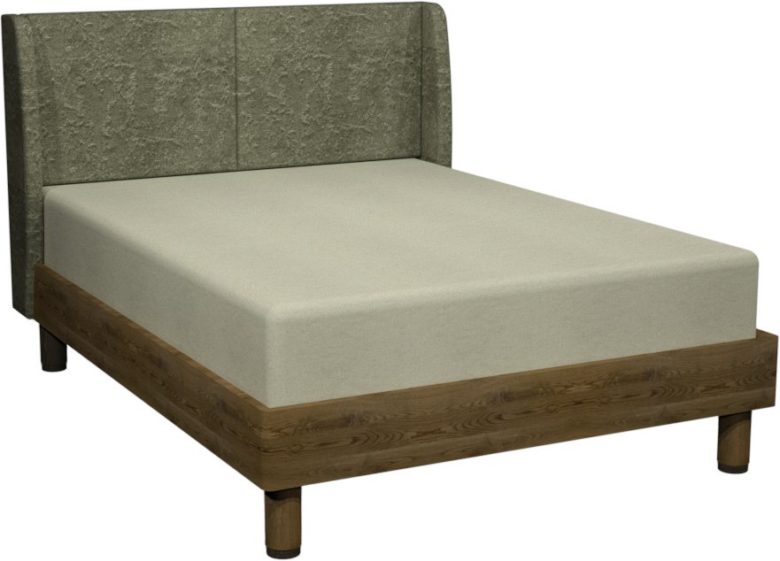 Vega Knotty Oak & Weathered Oak Upholstered Bedstead King 150cm - Pearl Velvet Fabric by Bentley Designs | Style Our Home