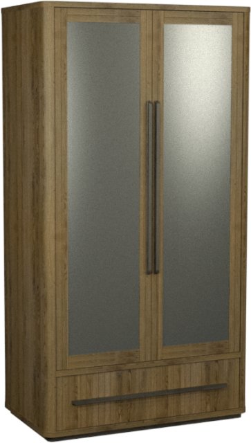 Vega Knotty Oak & Weathered Oak Double Wardrobe by Bentley Designs | Style Our Home