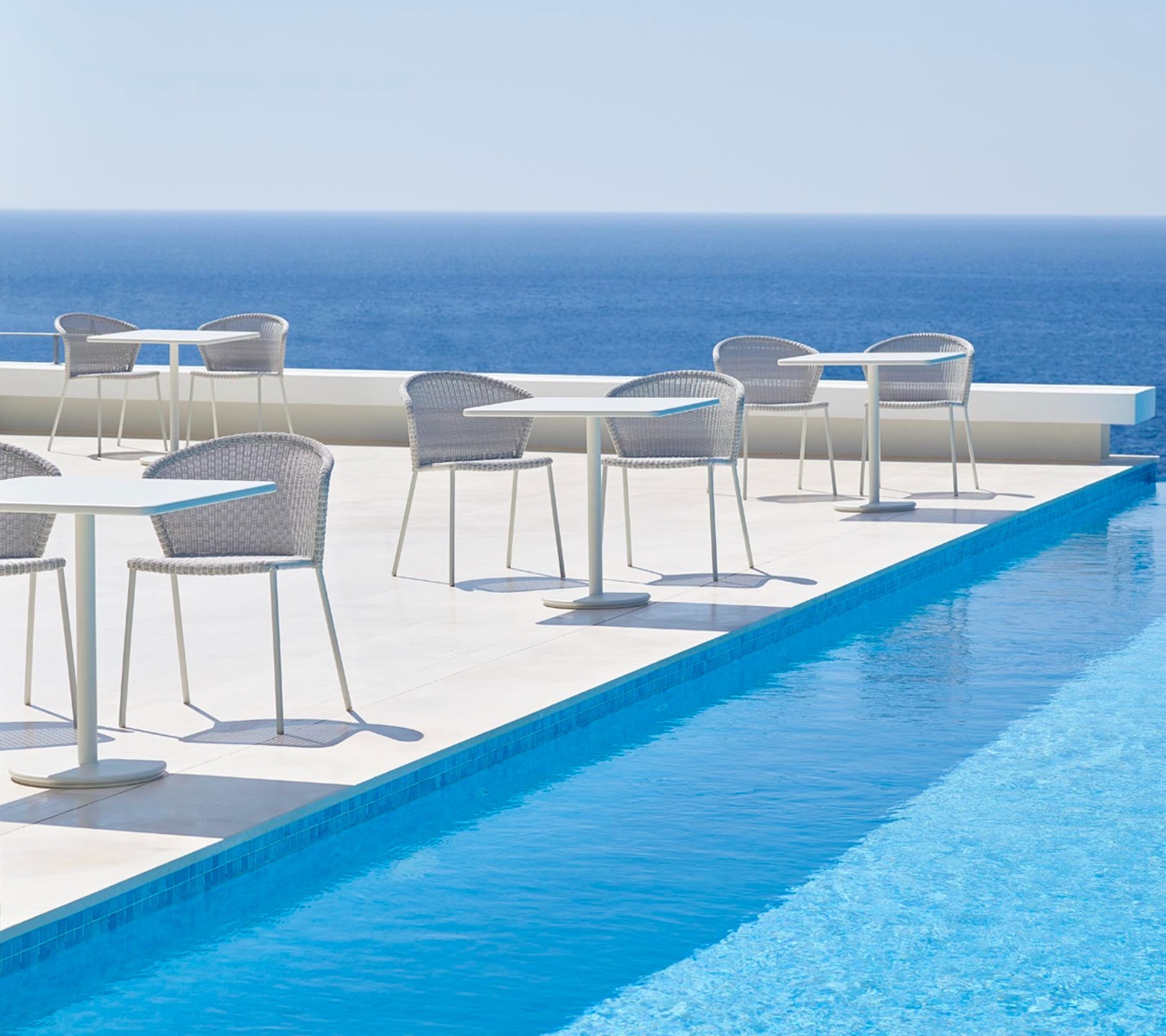 Lean White Grey Chair by Cane-line | Style Our Home