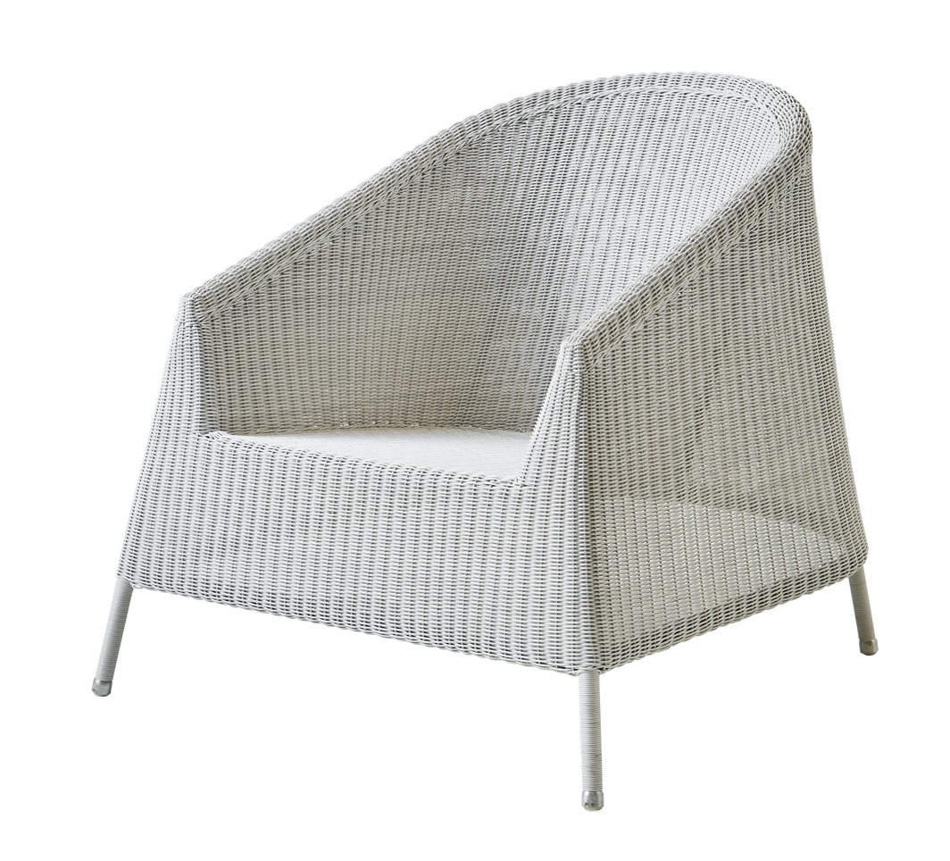 Kingston White Grey Lounge Chair by Cane-line | Style Our Home 