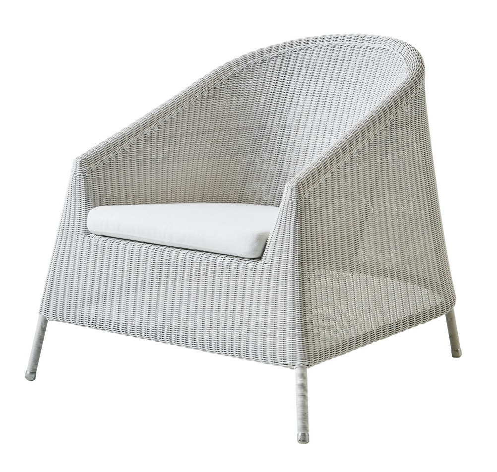 Kingston White Grey Lounge Chair by Cane-line | Style Our Home 
