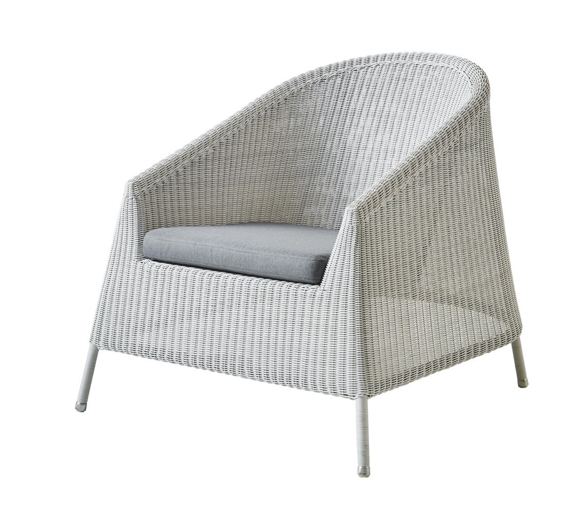 Kingston White Grey Lounge Chair by Cane-line | Style Our Home 