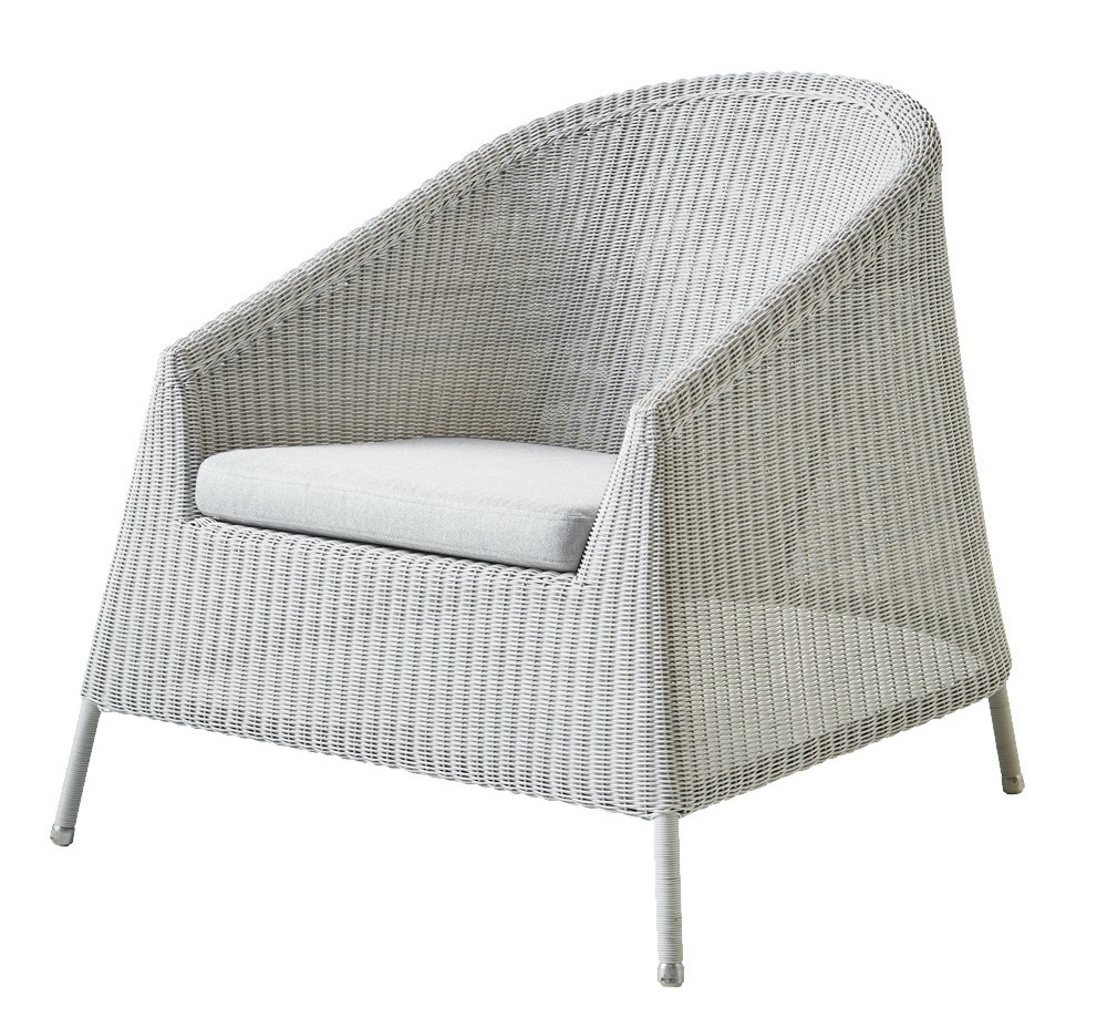 Kingston White Grey Lounge Chair by Cane-line | Style Our Home 
