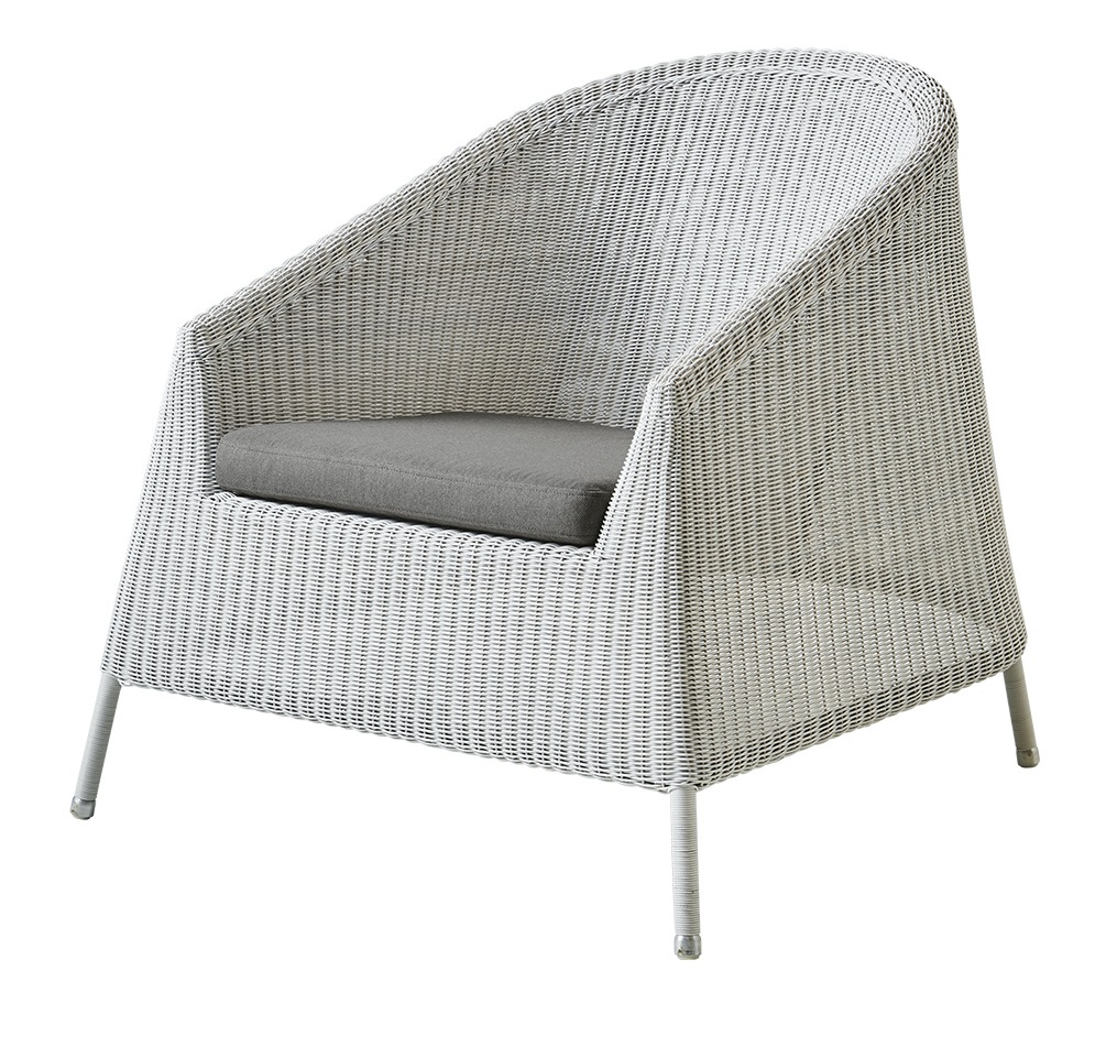 Kingston White Grey Lounge Chair by Cane-line | Style Our Home 