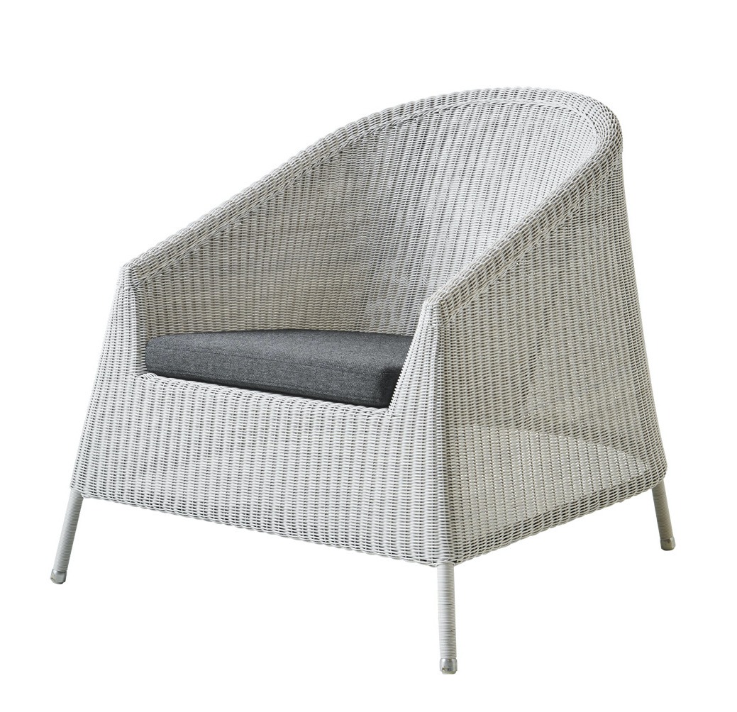 Kingston White Grey Lounge Chair by Cane-line | Style Our Home 
