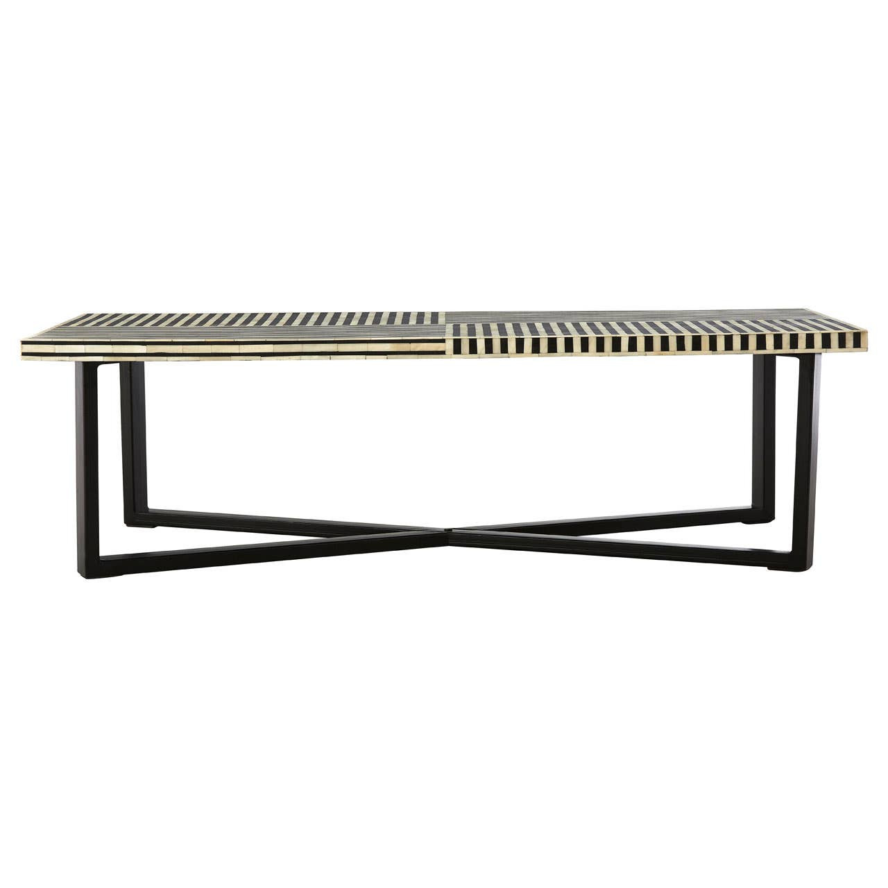 Deja Black and White Bone Inlay Coffee Table by Prestige Designs | Style Our Home