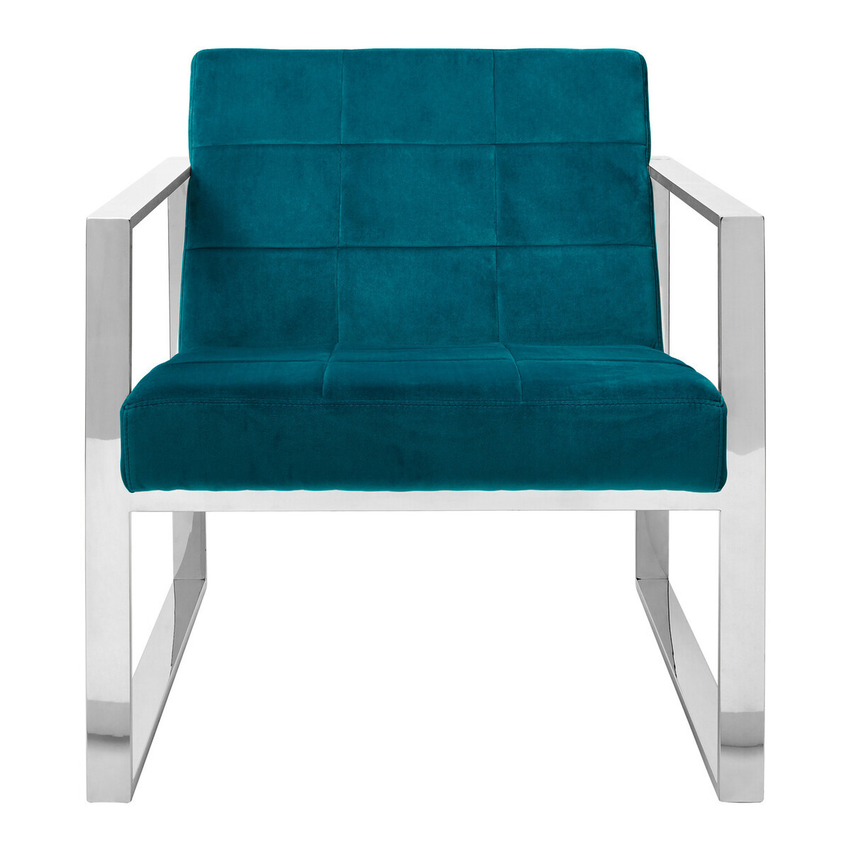 Vogara Teal Velvet Lounge Chair by Prestige Designs | Style Our Home