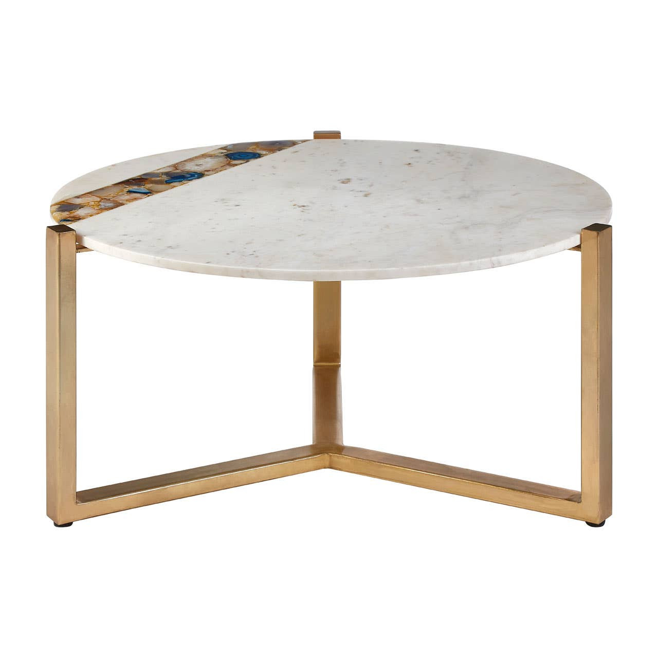 Vizzara Agate Marble Top Round Coffee Table by Prestige Designs | Style Our Home