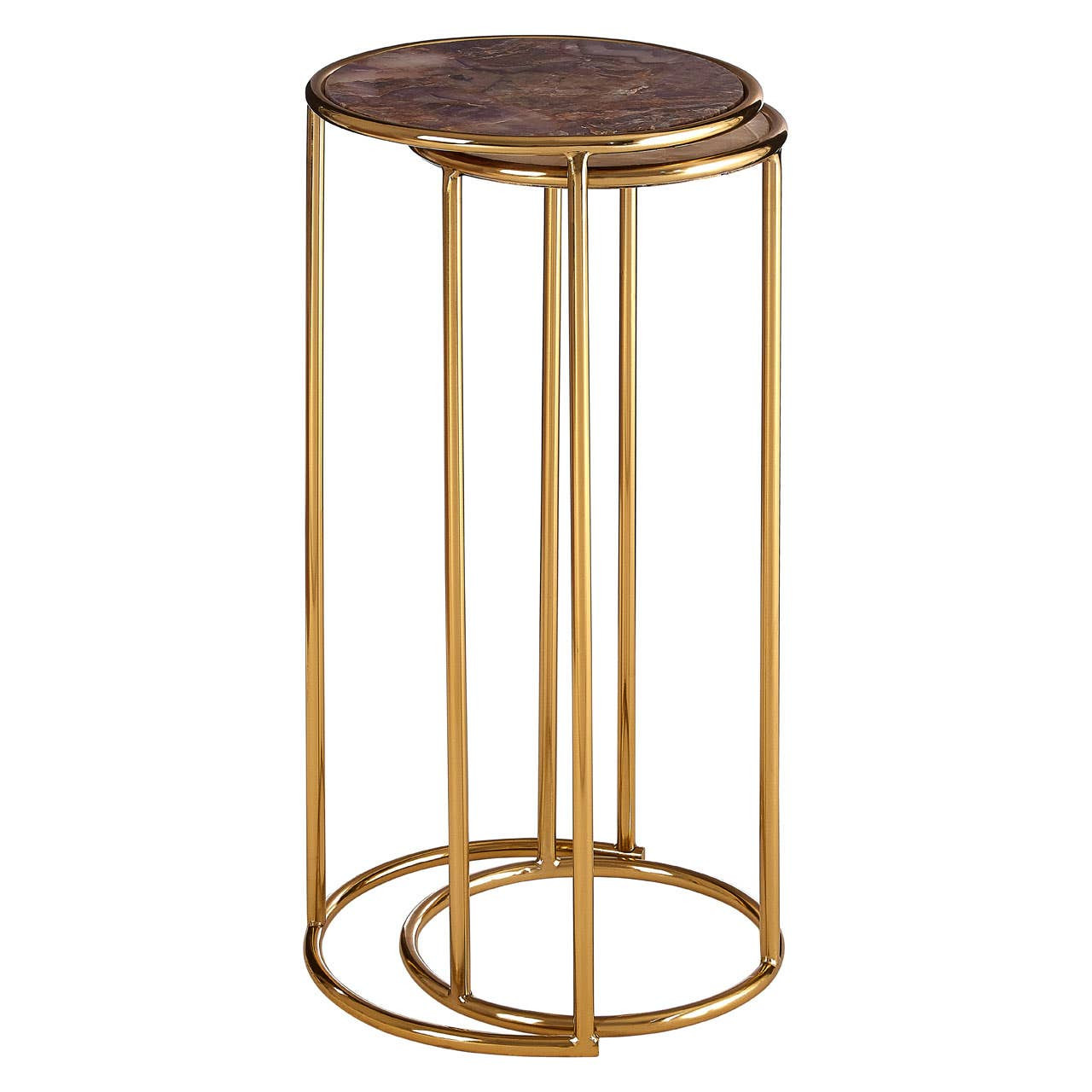 Vitara Amethyst Top Set Of 2 Nesting Side Tables by Prestige Designs | Style Our Home