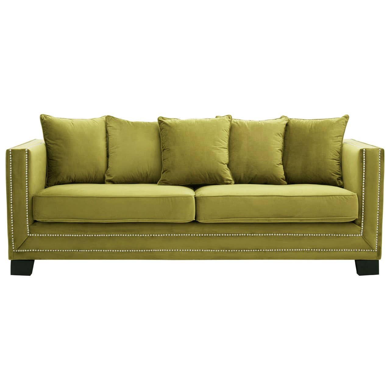 Sofiraq Moss Green Velvet 3 Seater Sofa by Prestige Designs | Style Our Home