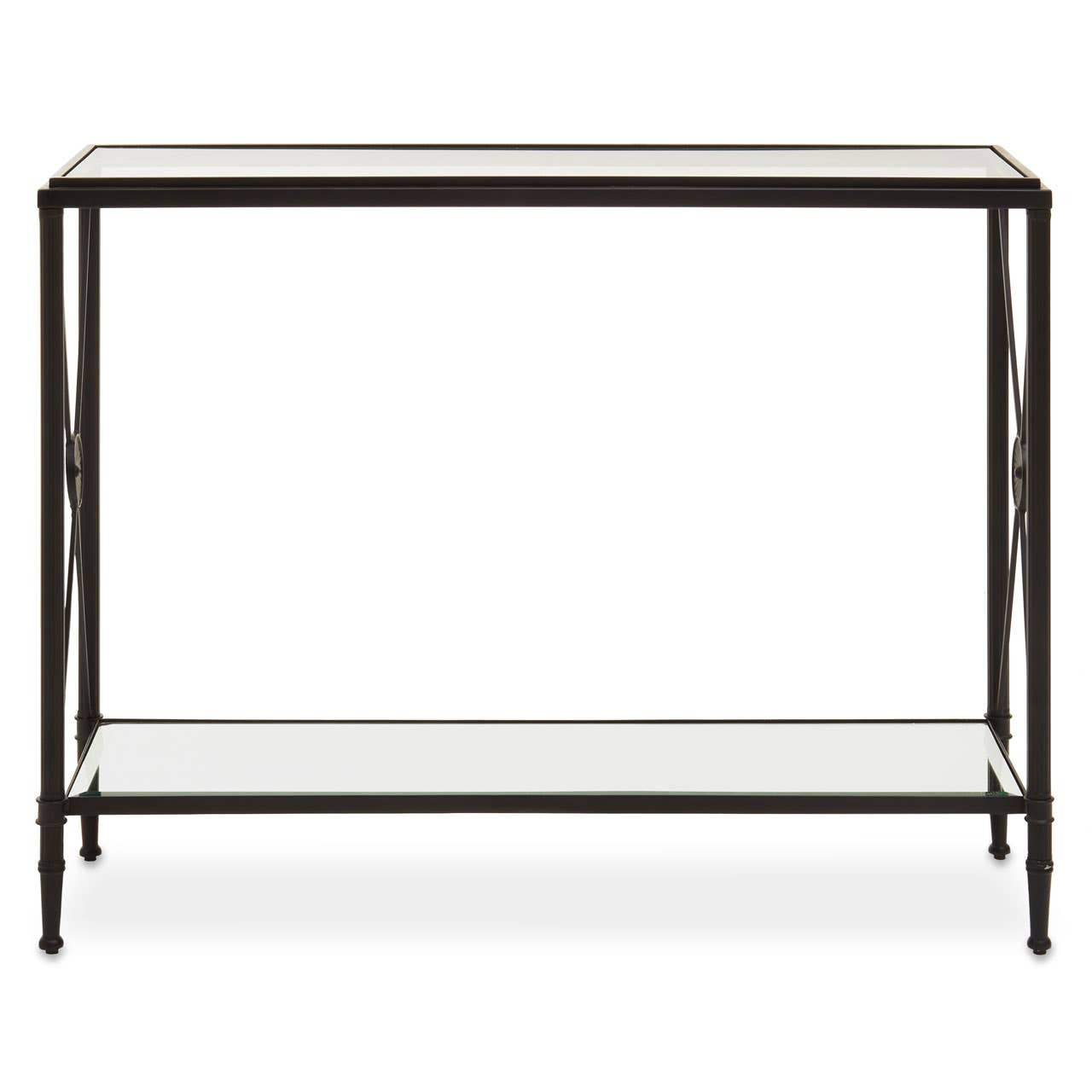 Axyvora Console Table With Black Finish Frame by Prestige Designs | Style Our Home