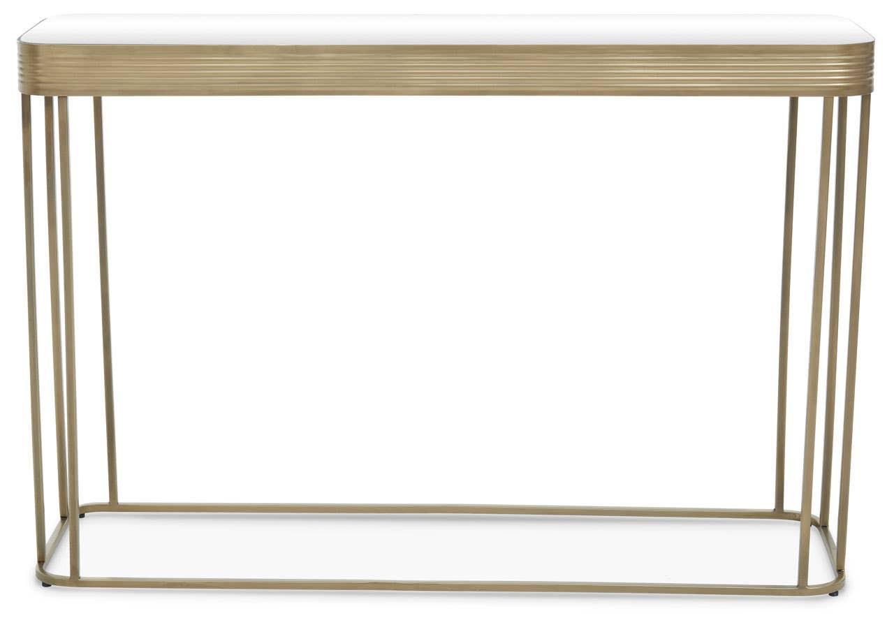 Ellara Gold Console Table with Mirror Top by Prestige Designs | Style Our Home