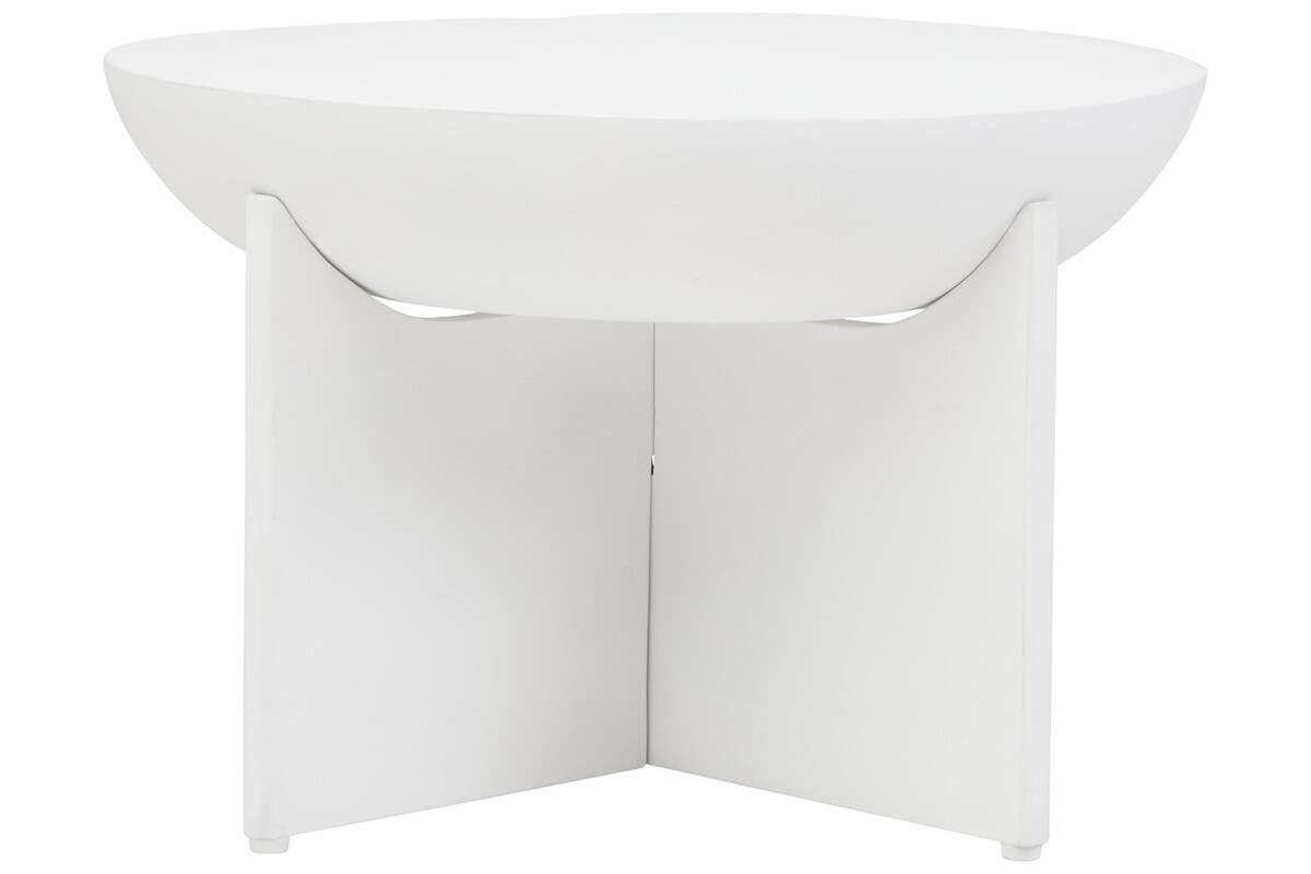 Walsara Whitewash Mango Wood Round Coffee Table by Prestige Designs | Style Our Home