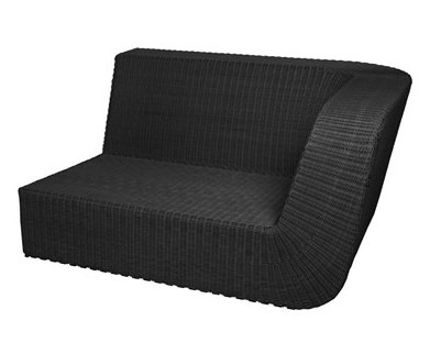 Savannah Black 2-Seater Sofa - Left Module by Cane-line | Style Our Home