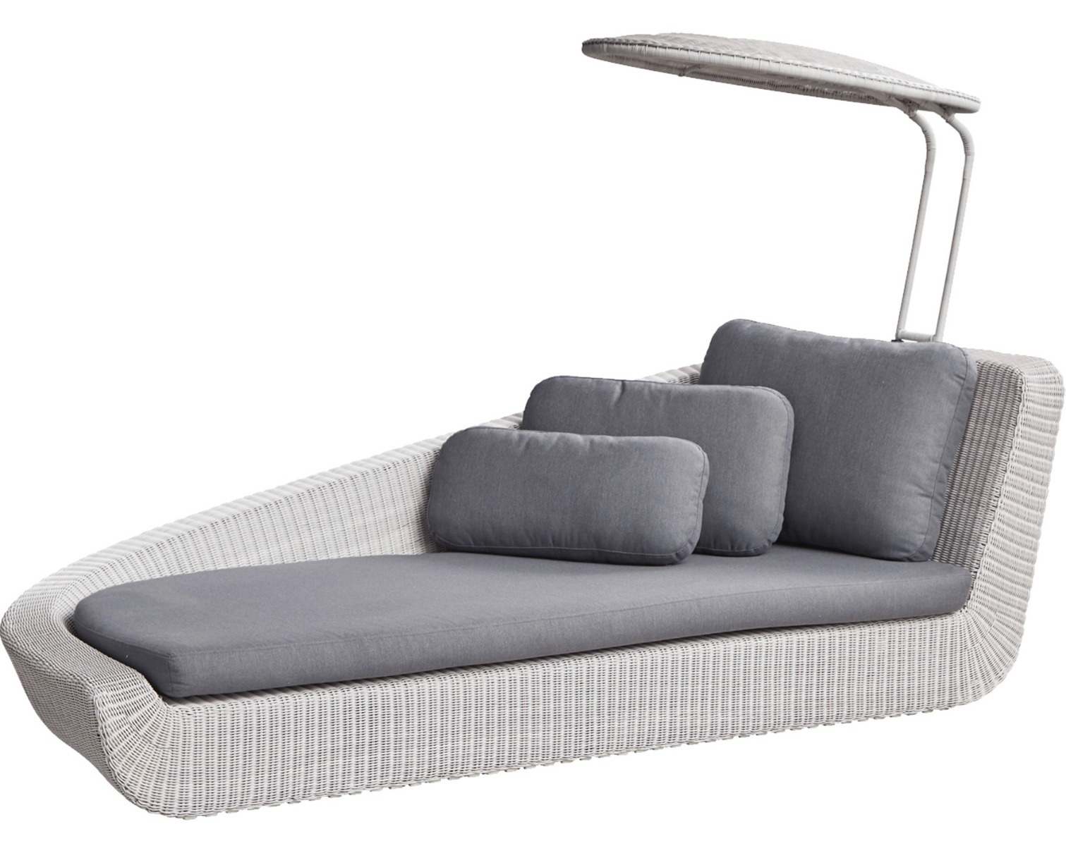 Savannah White Daybed - Right Module - Grey Natté by Cane-line | Style Our Home
