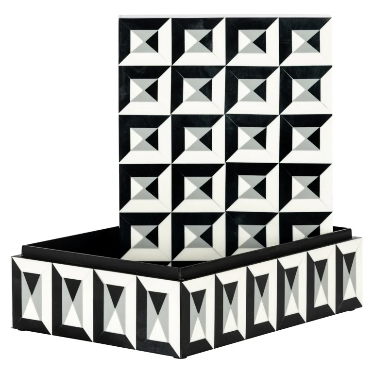 Storage Box Licia Big (Black/white) by  Richmond Interiors | Style Our Home