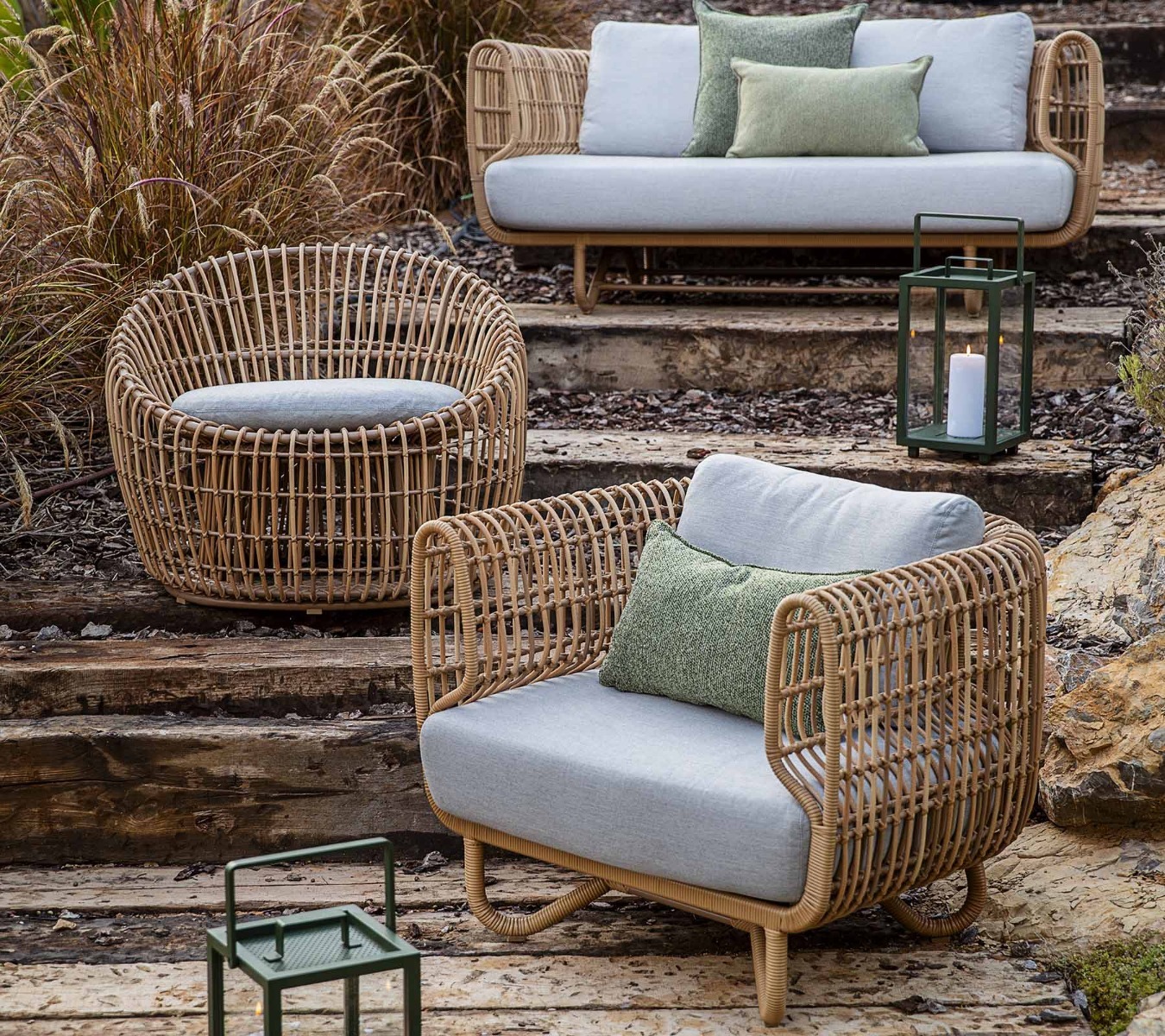 Nest Round Natural Chair - Outdoor by Cane-line | Style Our Home