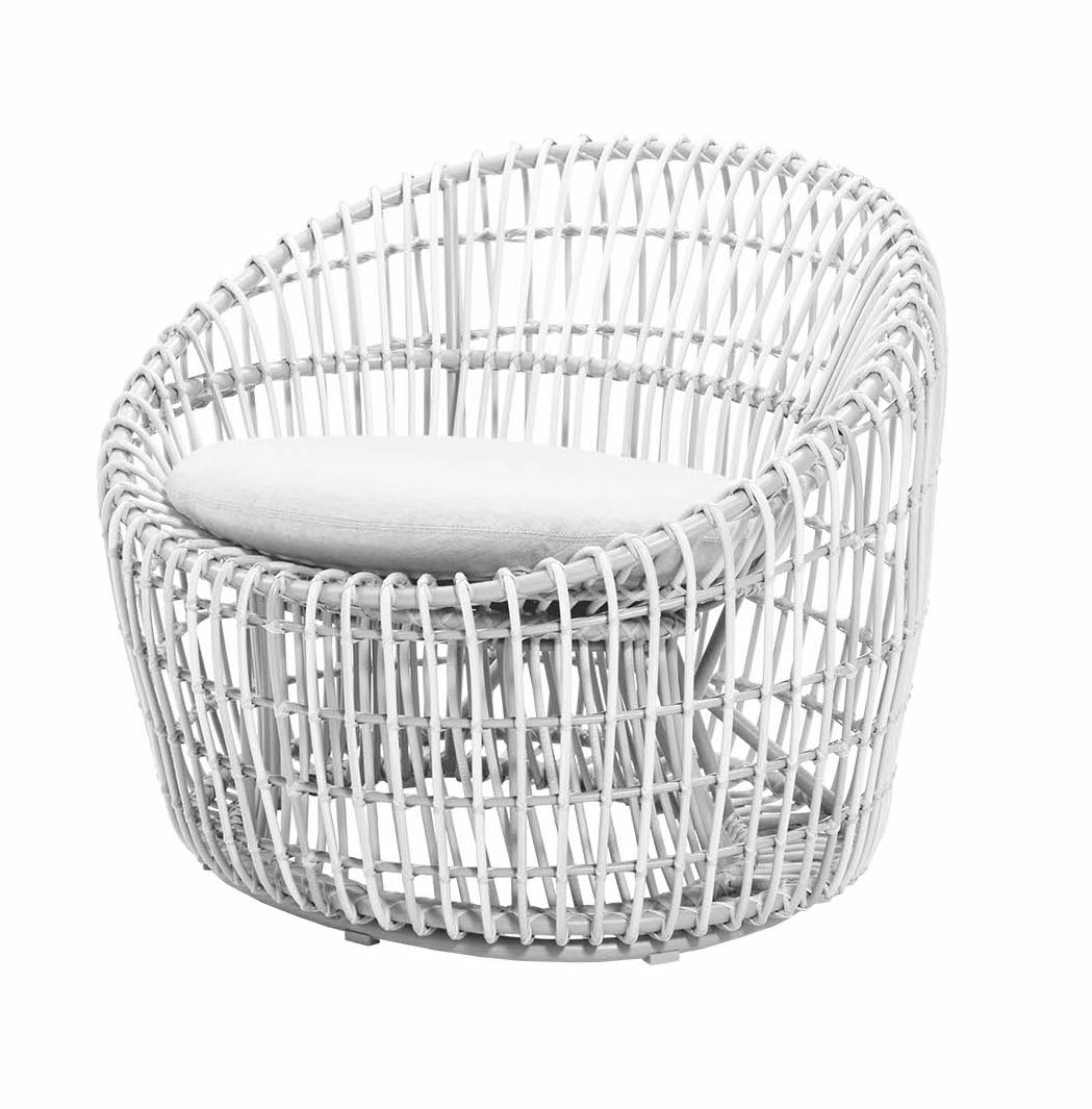 Nest Round White Chair - Outdoor by Cane-line | Style Our Home