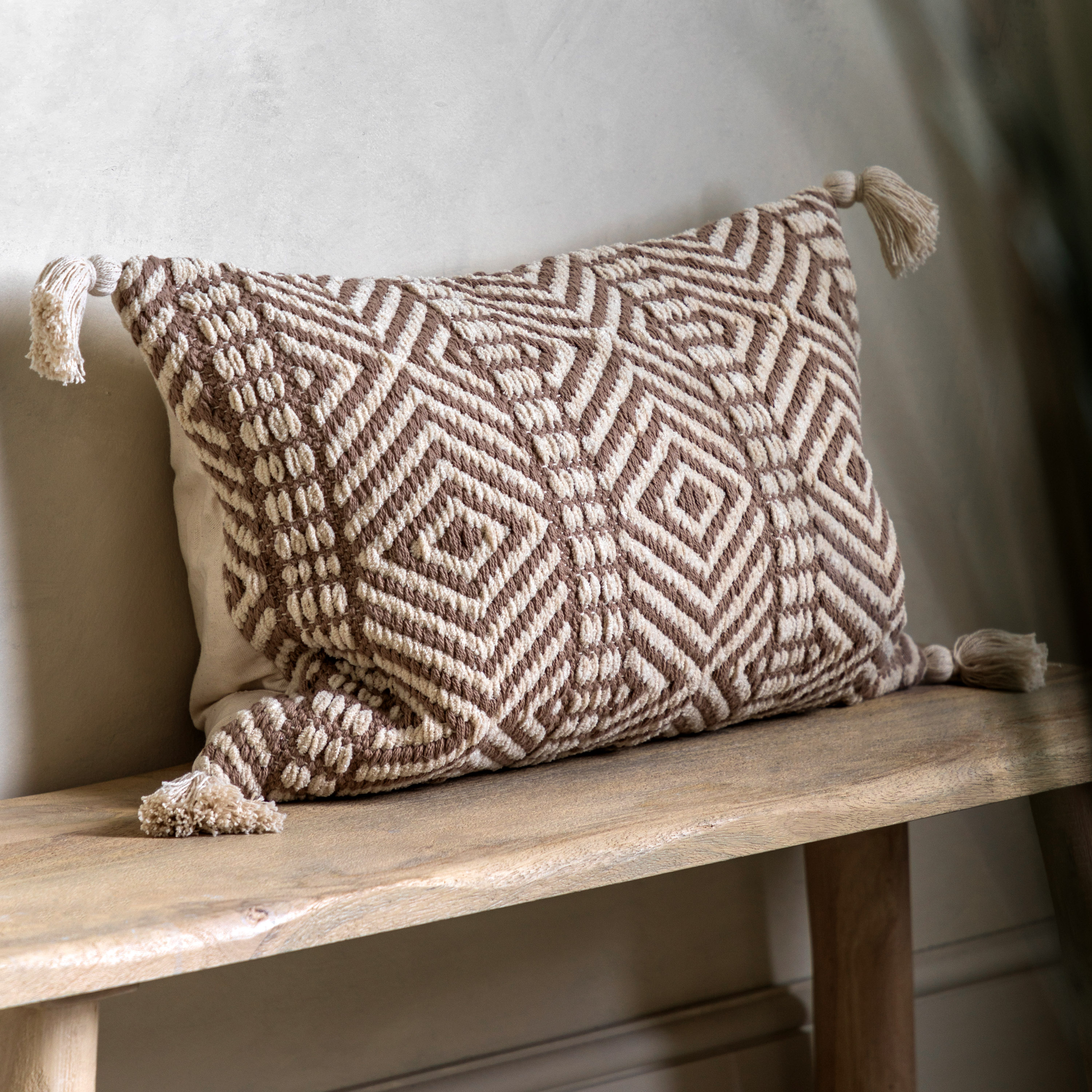 Theano Woven Cushion Cream (Pair) by Gallary Living | Style Our Home