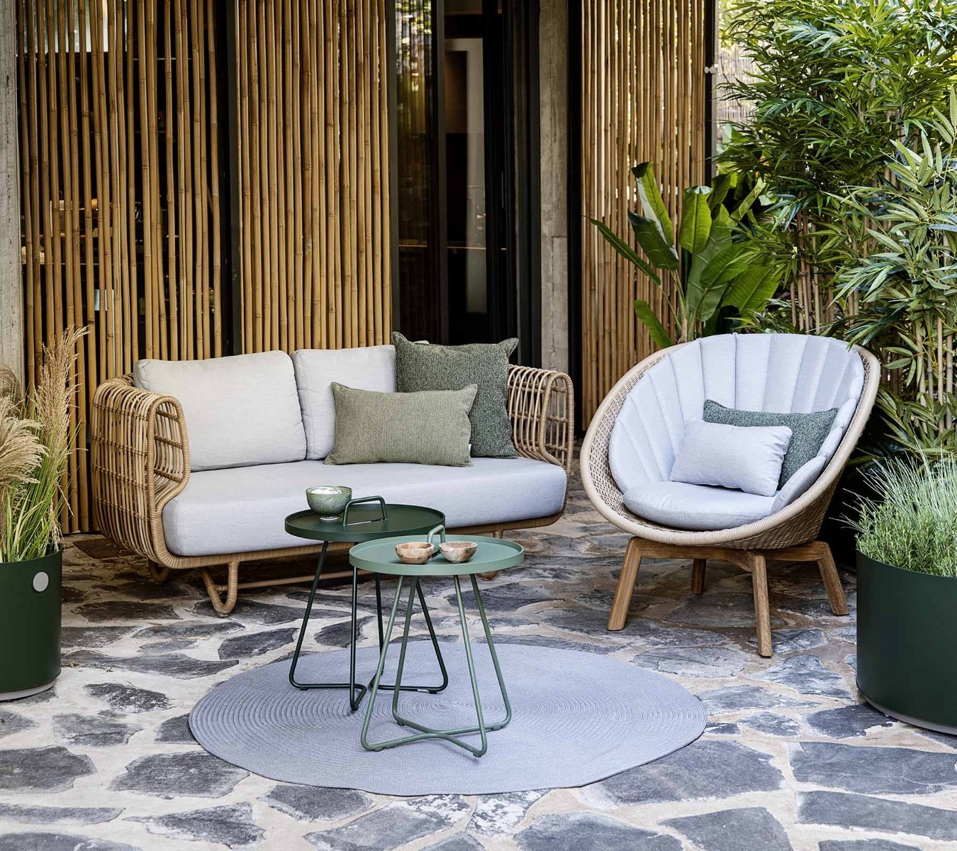 Nest 2-Seater Sofa Natural - Outdoor by Cane-line | Style Our Home