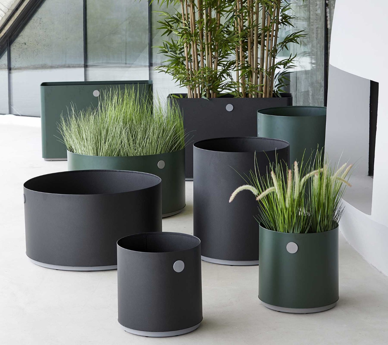 Grow Lava Grey Planter - Large by Cane-line | Style Our Home