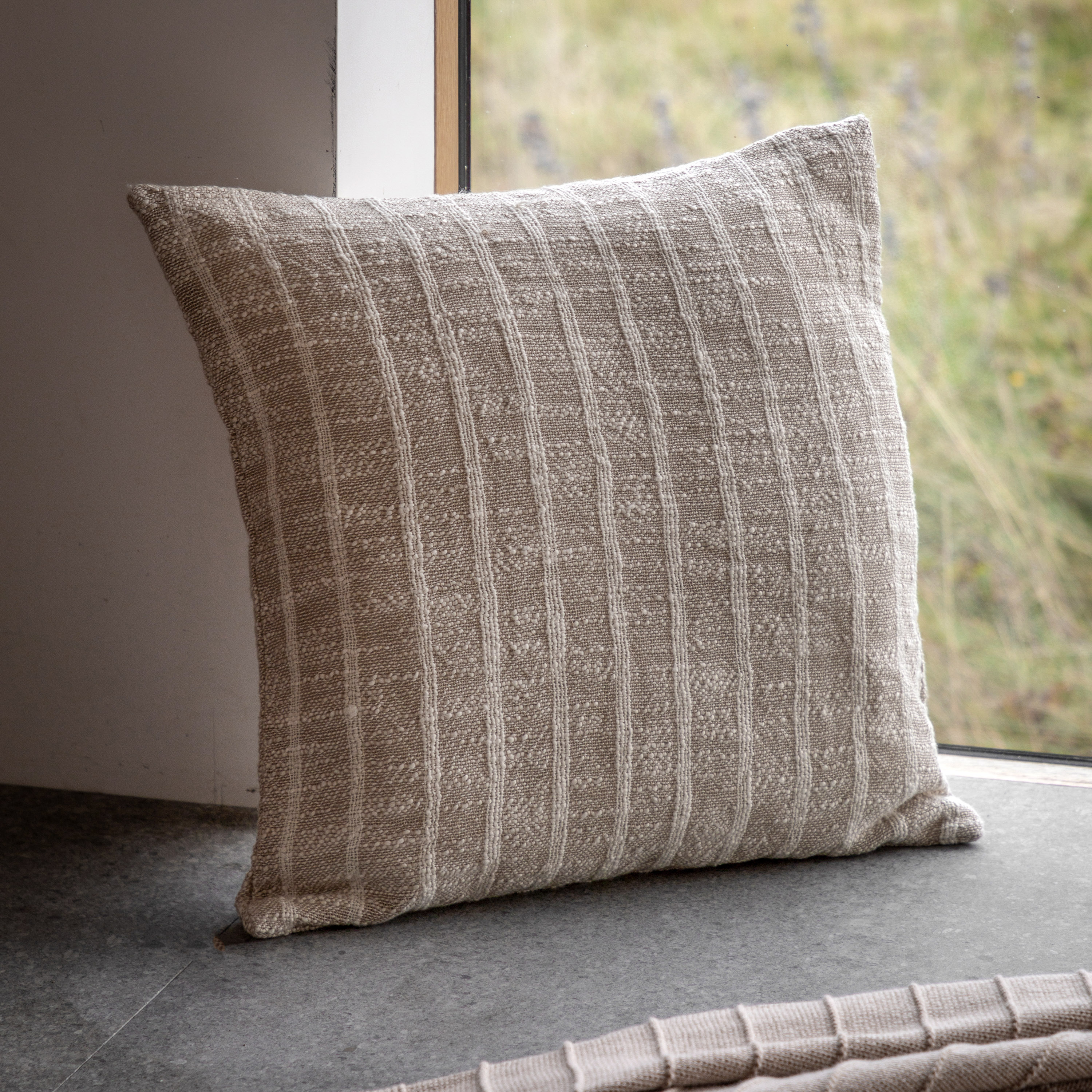 Melfano Stripe Cushion Sand (Pair) by Gallary Living | Style Our Home