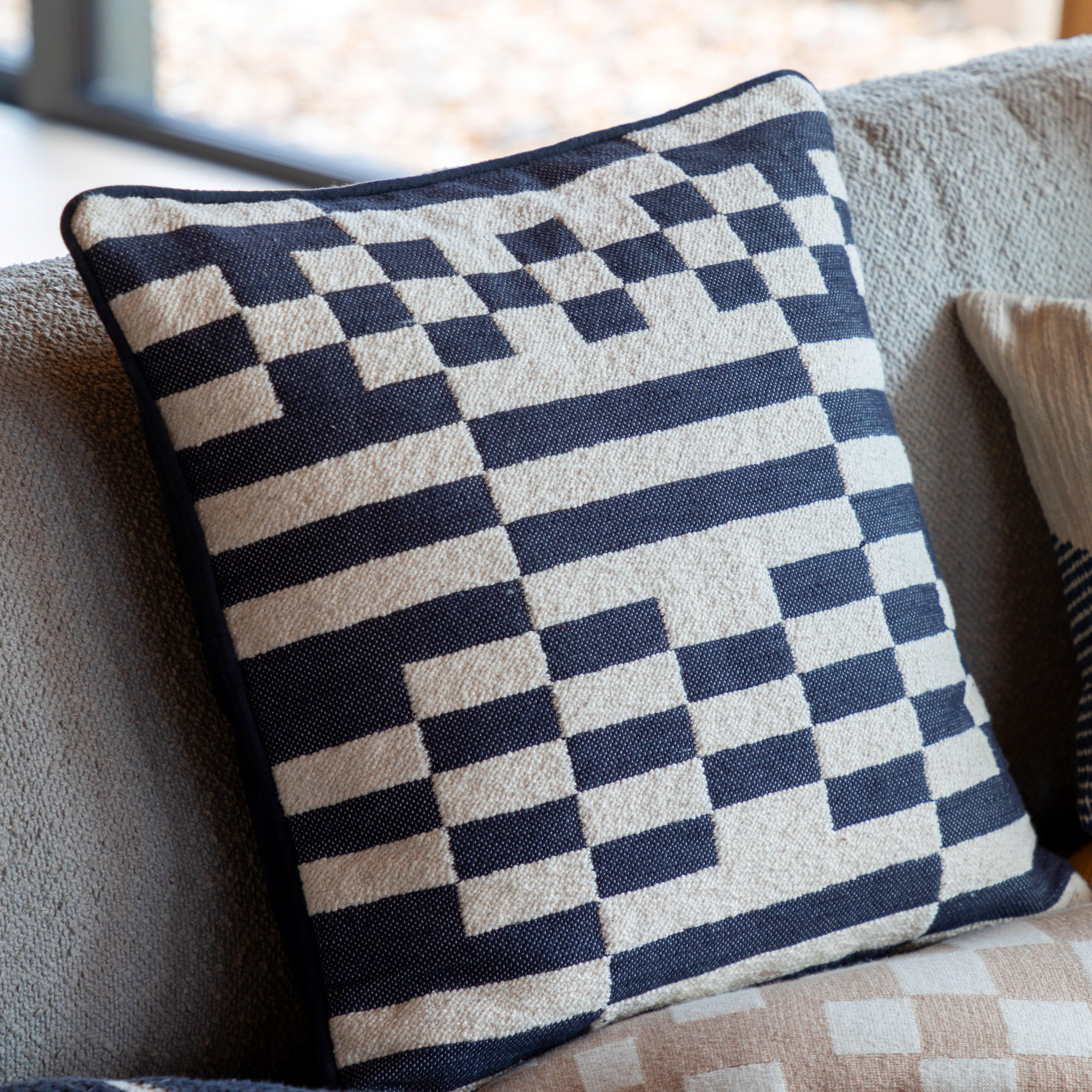 Lohkano Woven Cushion Ink (Pair) by Gallary Living | Style Our Home