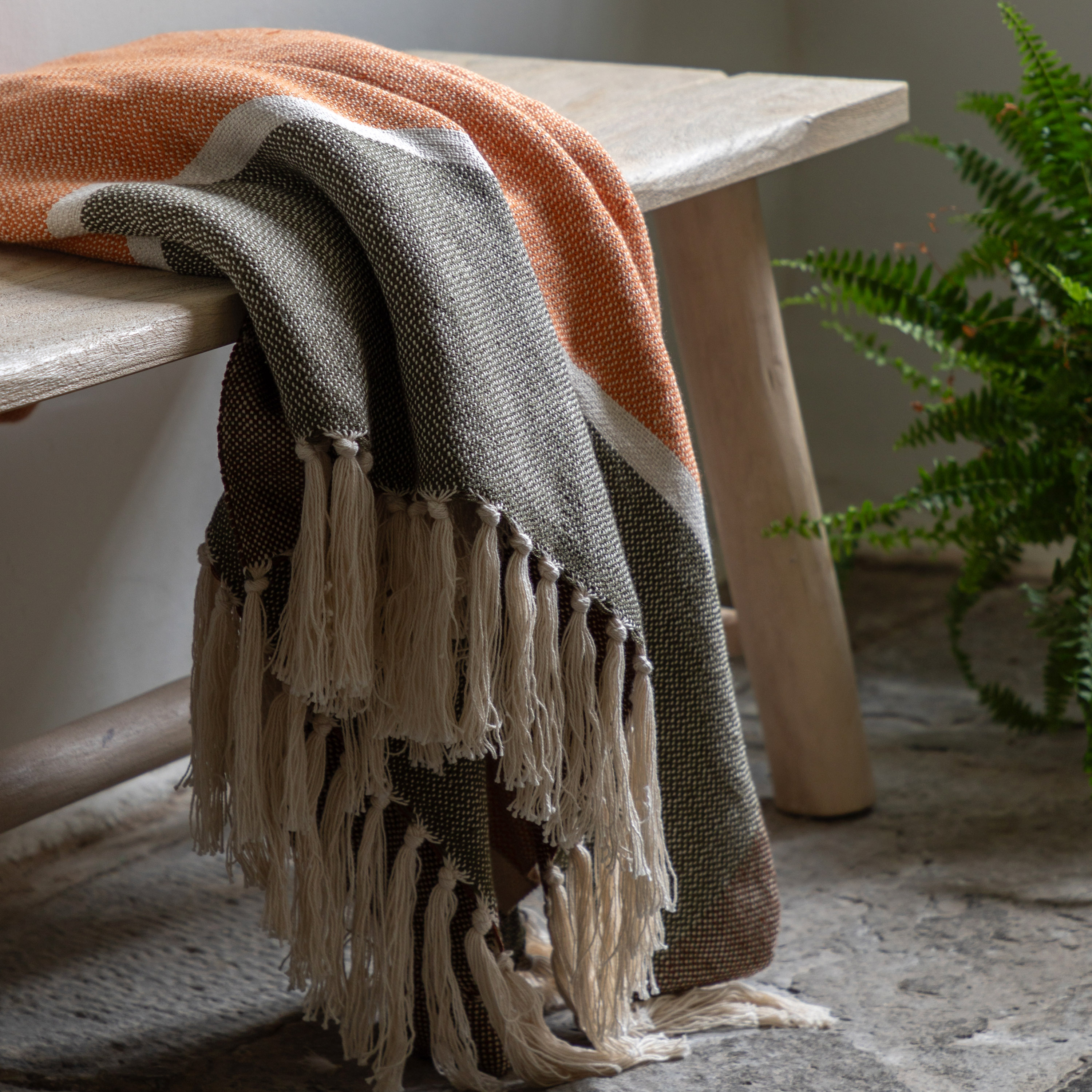Crosshatchano Woven Throw Taupe by Gallary Living | Style Our Home