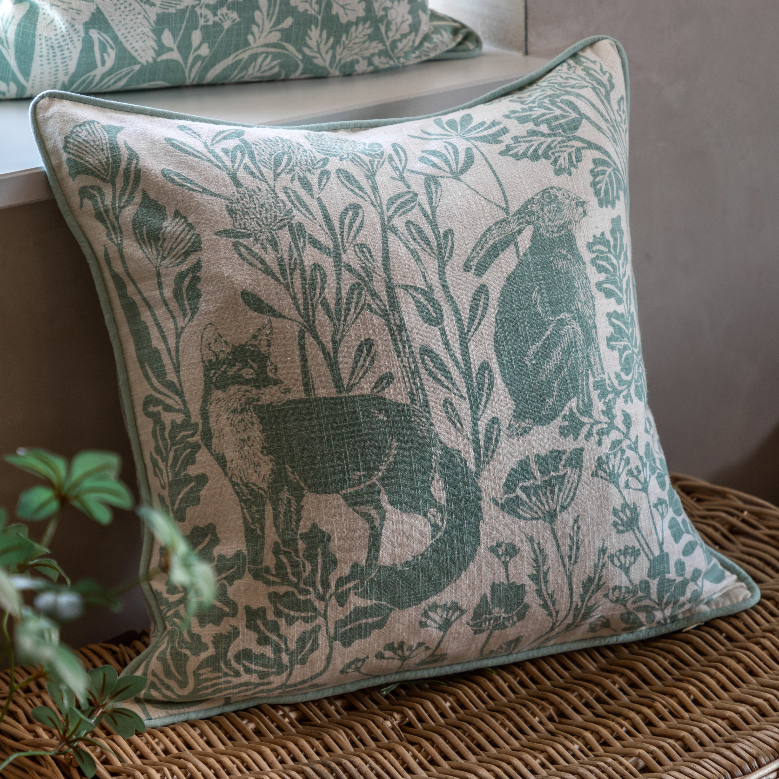 Biburyano Animals Cushion Duck Egg (Pair) by Gallary Living | Style Our Home