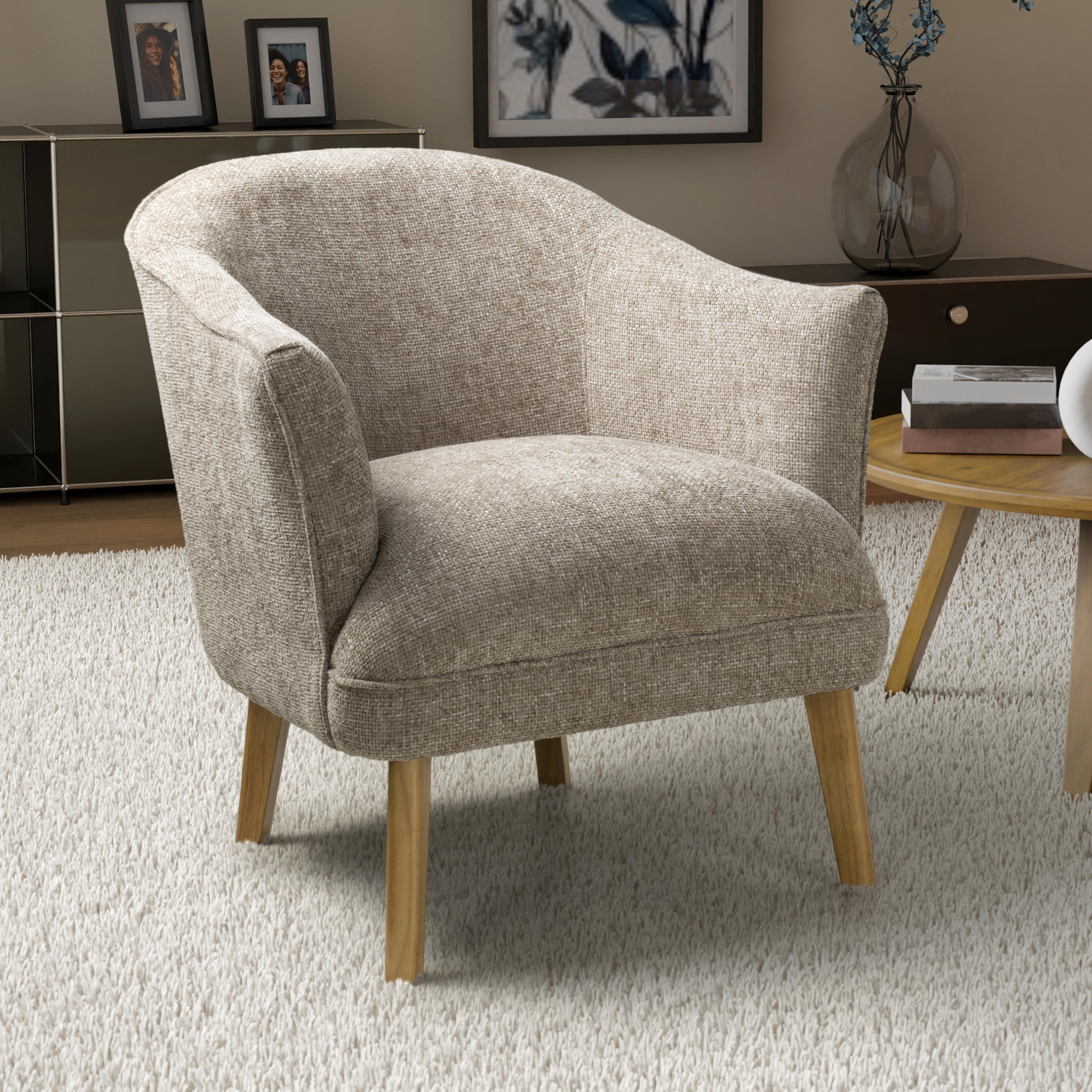 Ellingone Natural Flax Effect Winged Armchair by Shankar | Style Our Home