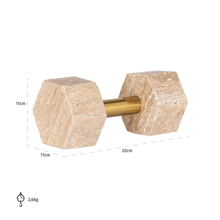 Deco Object Dumble Beige / Shiny Brass (Beige) by  Richmond Interiors | Style Our Home