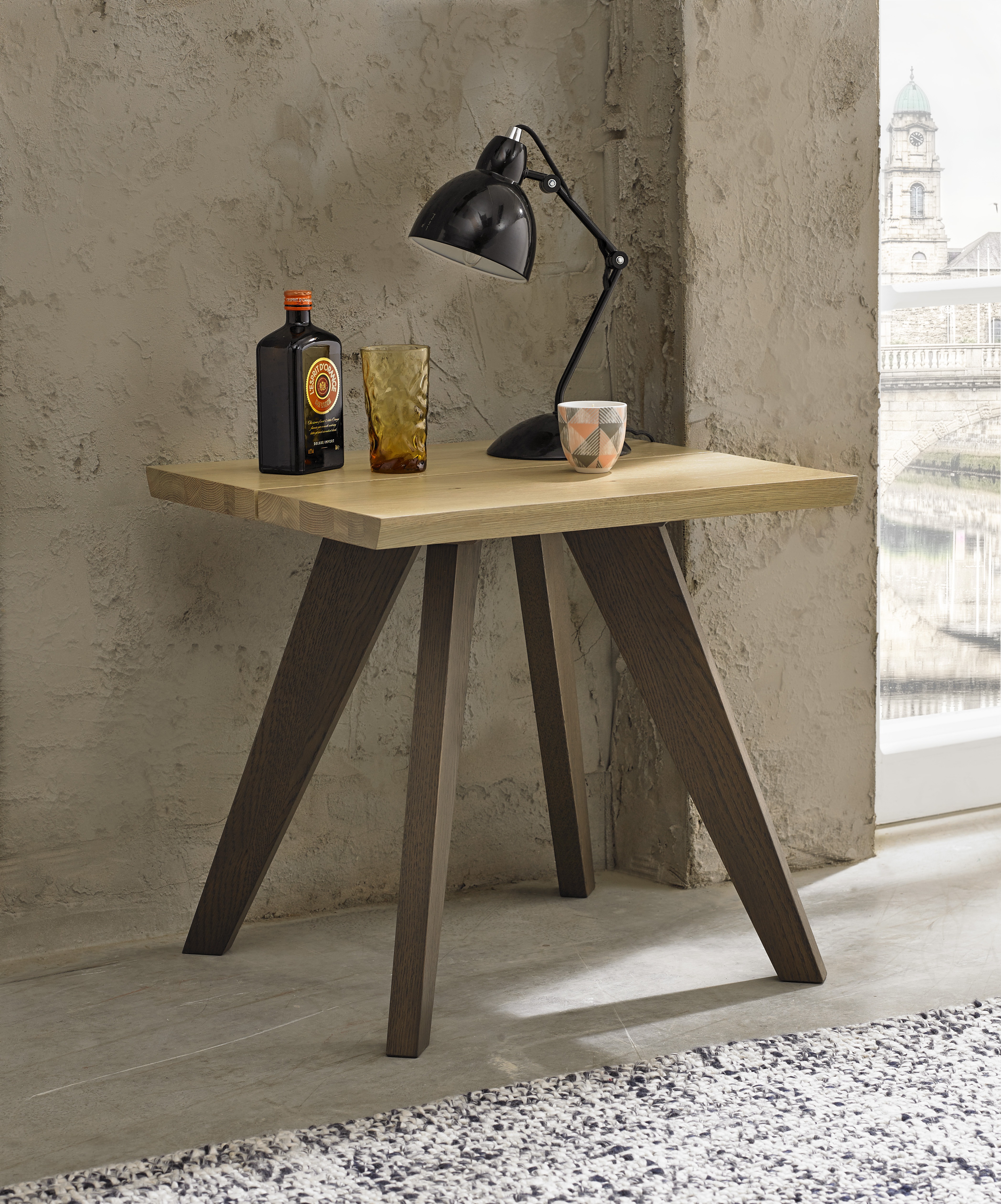 Bentley Designs Cadell Aged Oak Lamp Table  