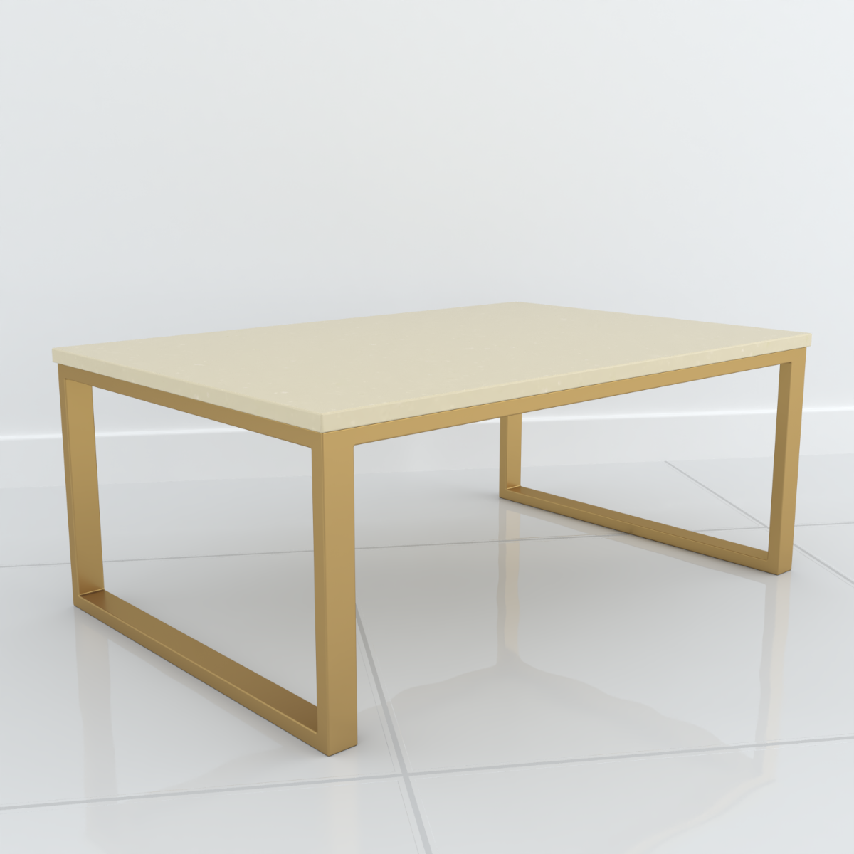 Studio Line Coffee Table in Beige & Gold by Steve Bristow | Style Our Home