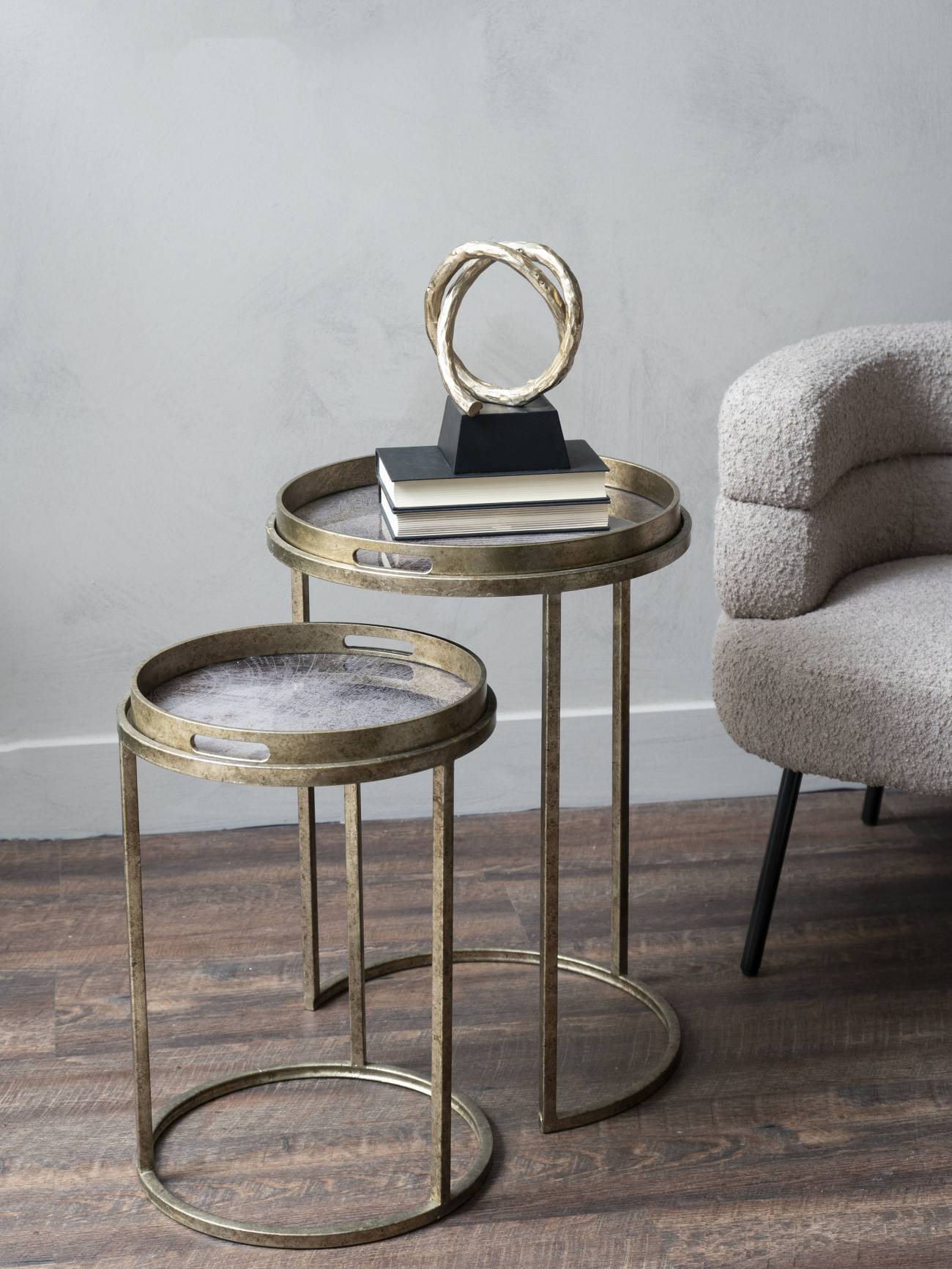 Vienna Antique Gold Set of Side Tables - Style Our Home