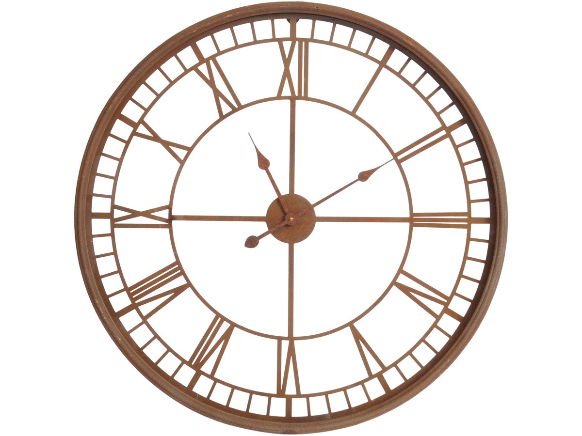 Antique Rust Skeleton Wall Clock By Libra | Style Our Home